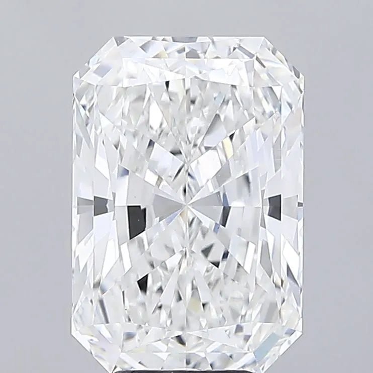 6.56ct Radiant Lab Grown Diamond (Colour E, Clarity VVS2, IGI Certified) - Jewelry by Cleo