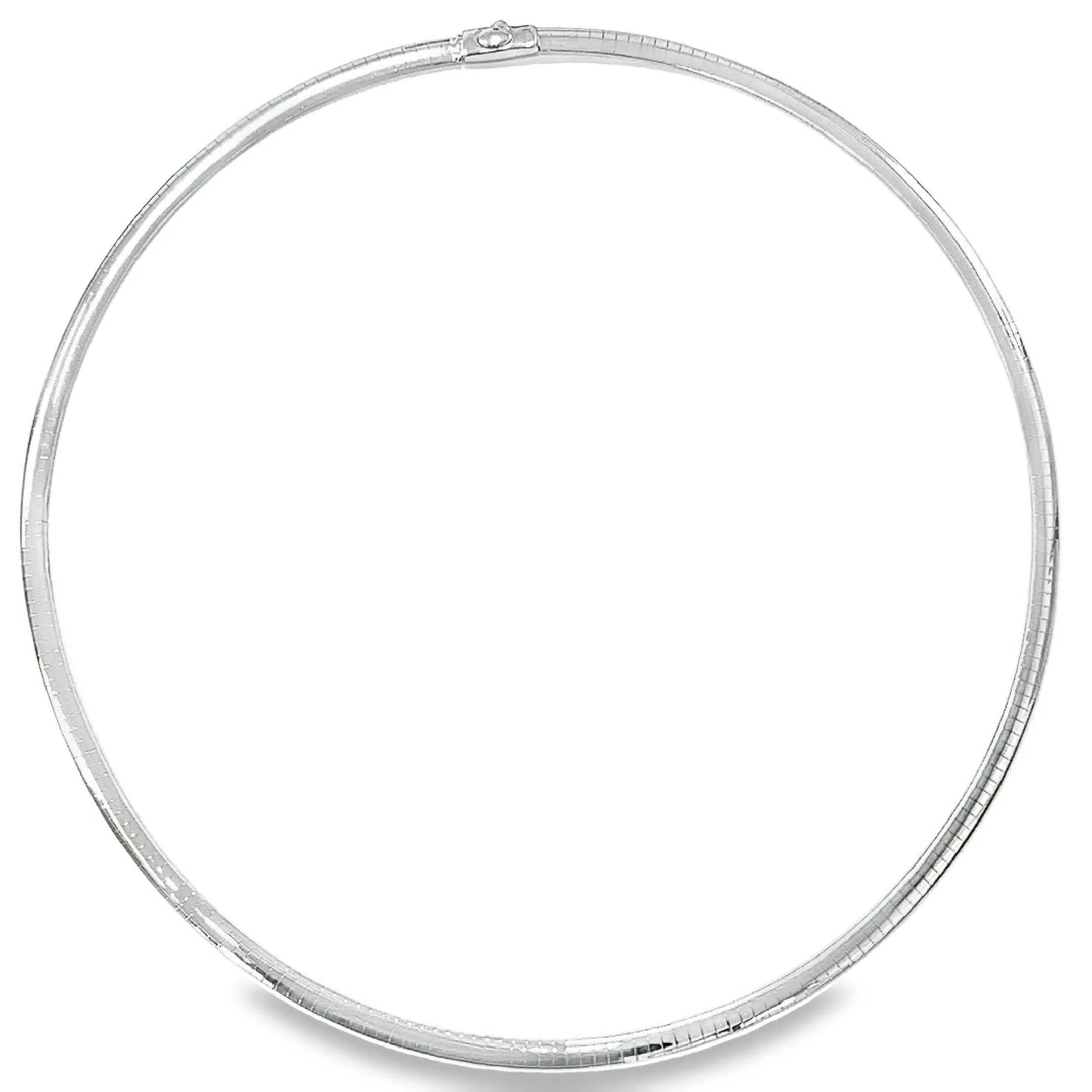 14kt Two-Tone Reversible Omega Necklace, 18" 3.5mm
