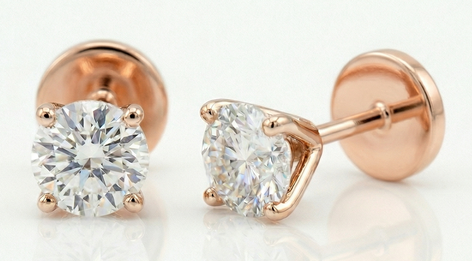 Flatback Martini Diamond Studs