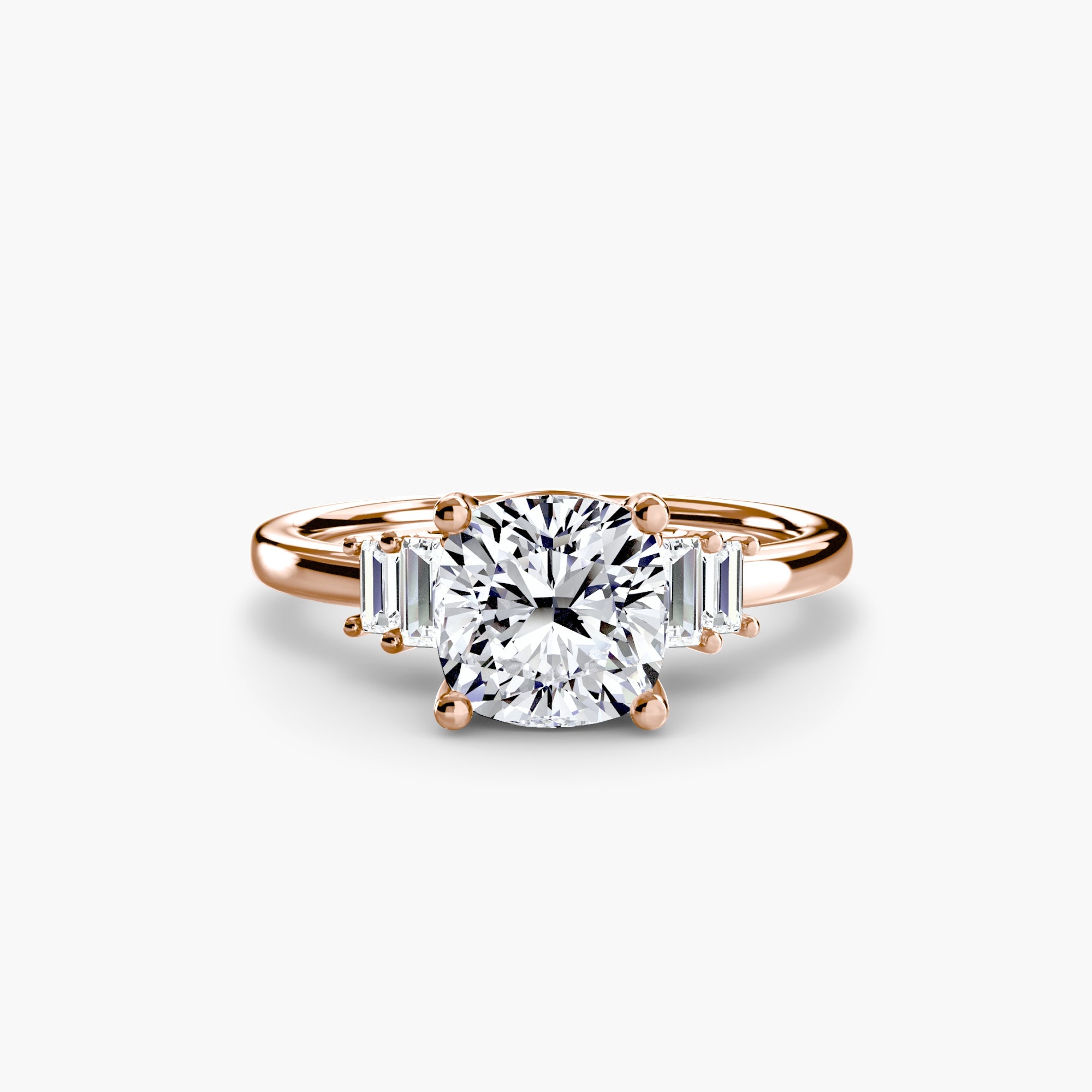 Baguette Accent Solitaire - Jewelry by Cleo