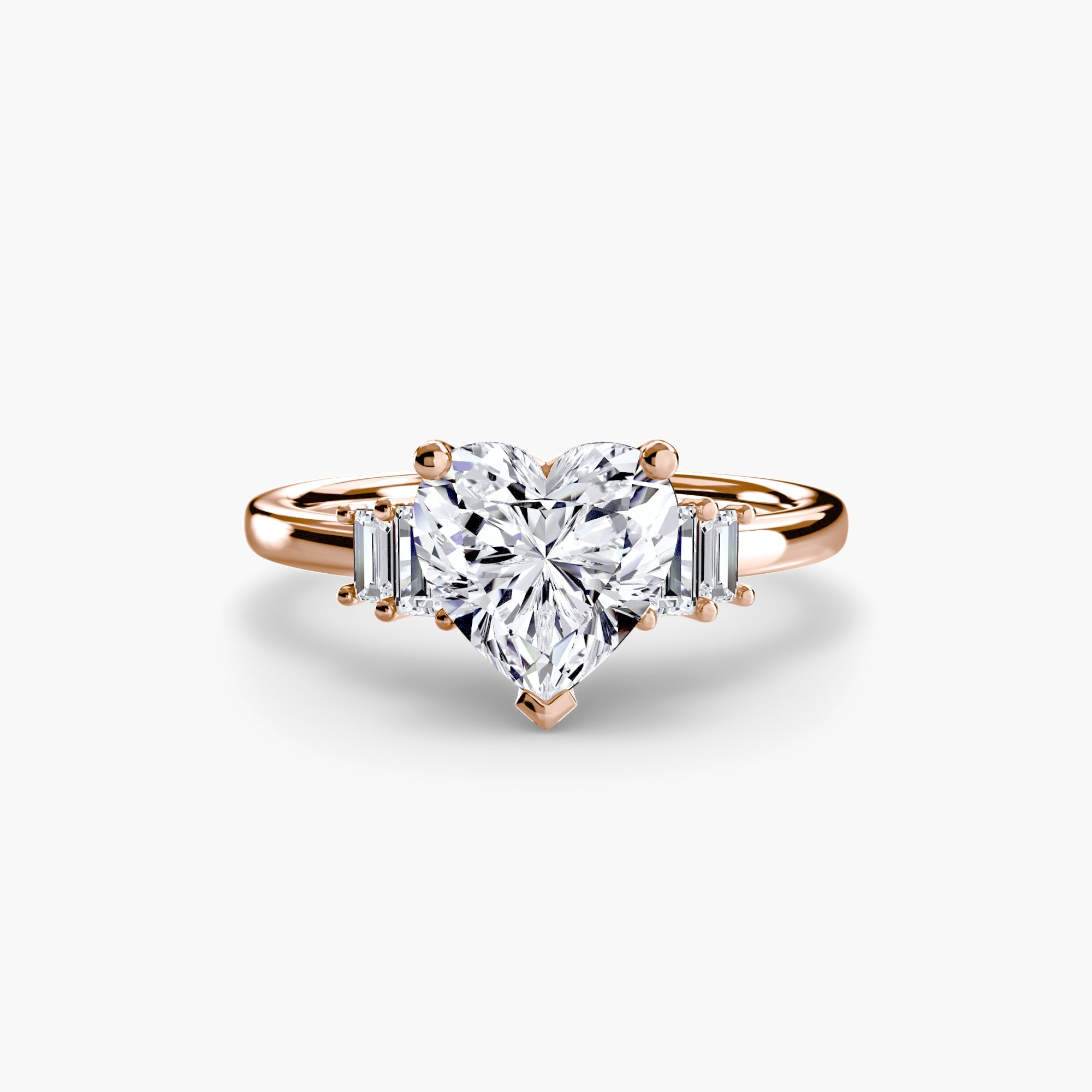 Baguette Accent Solitaire - Jewelry by Cleo