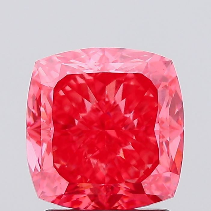 Cushion modified 2.08ct Fancy Vivid Pink VS1 EX EX Faint - Jewelry by Cleo
