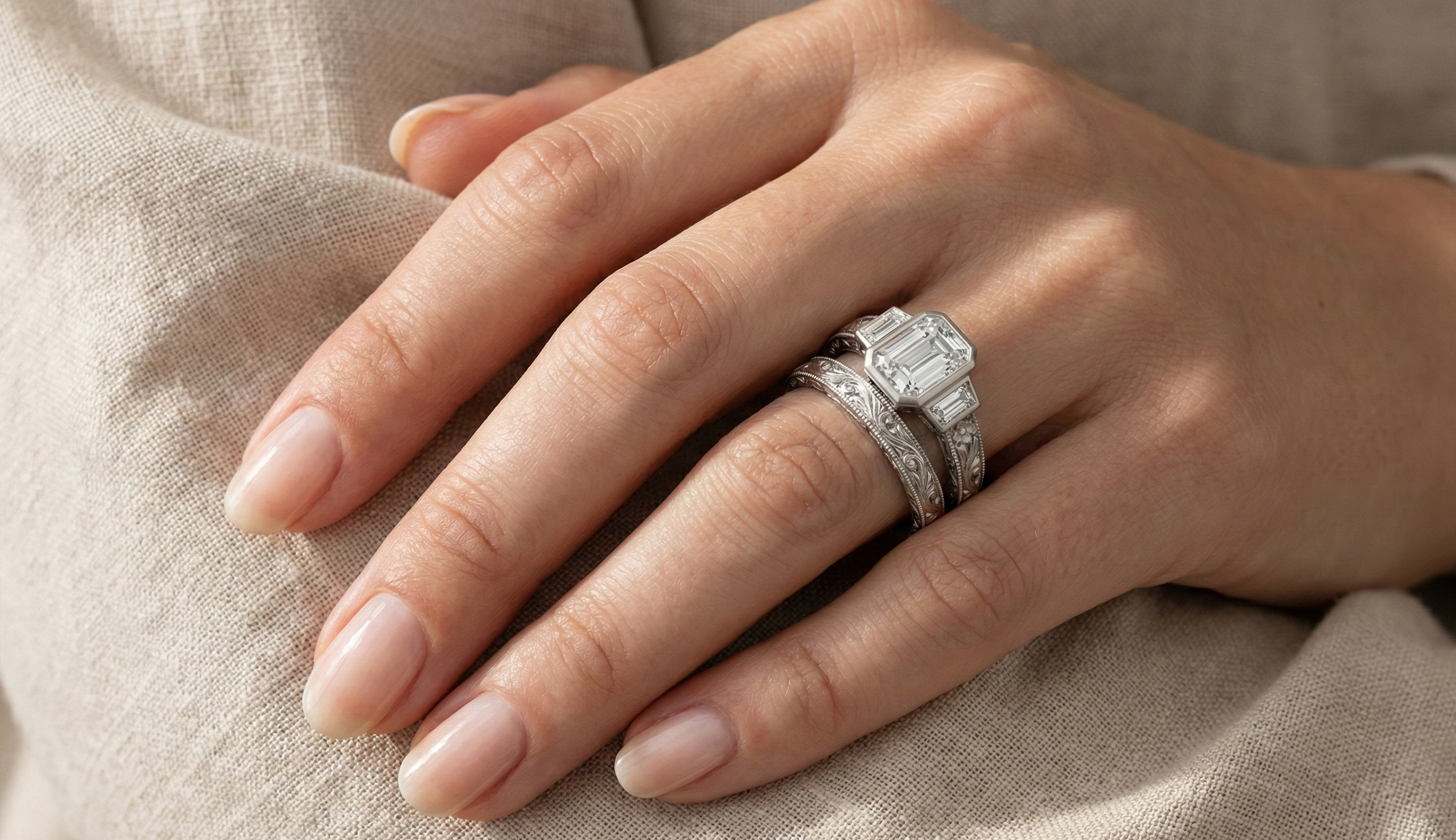 milgrain band WG with ER