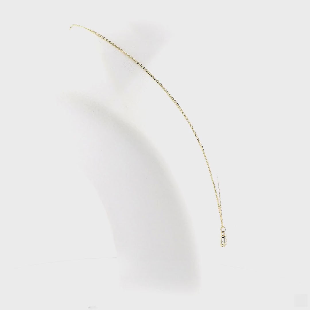 14k Yellow Gold Pear Bezel Prong Diamond Pendant (1 TCW)