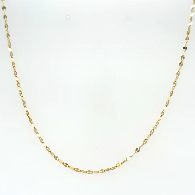 14kt Yellow Gold Mirror Chain Necklace