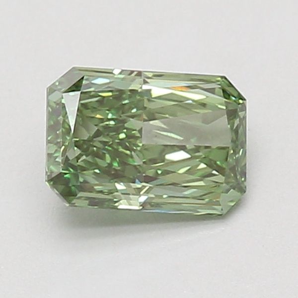 Radiant 1.08ct Fancy Vivid Green VS1 EX EX Faint - Jewelry by Cleo