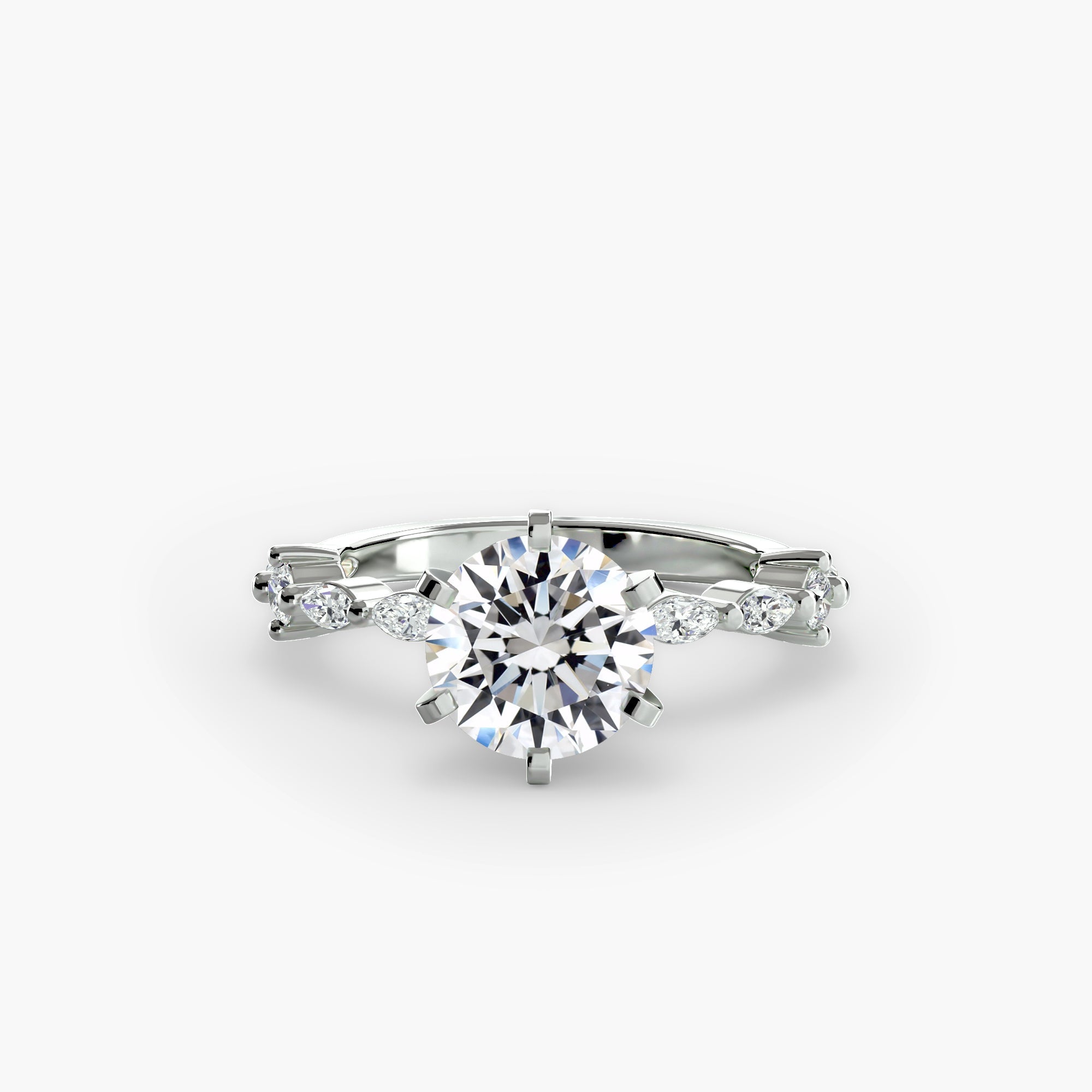 Solitaire with Eternity Pavé - Jewelry by Cleo