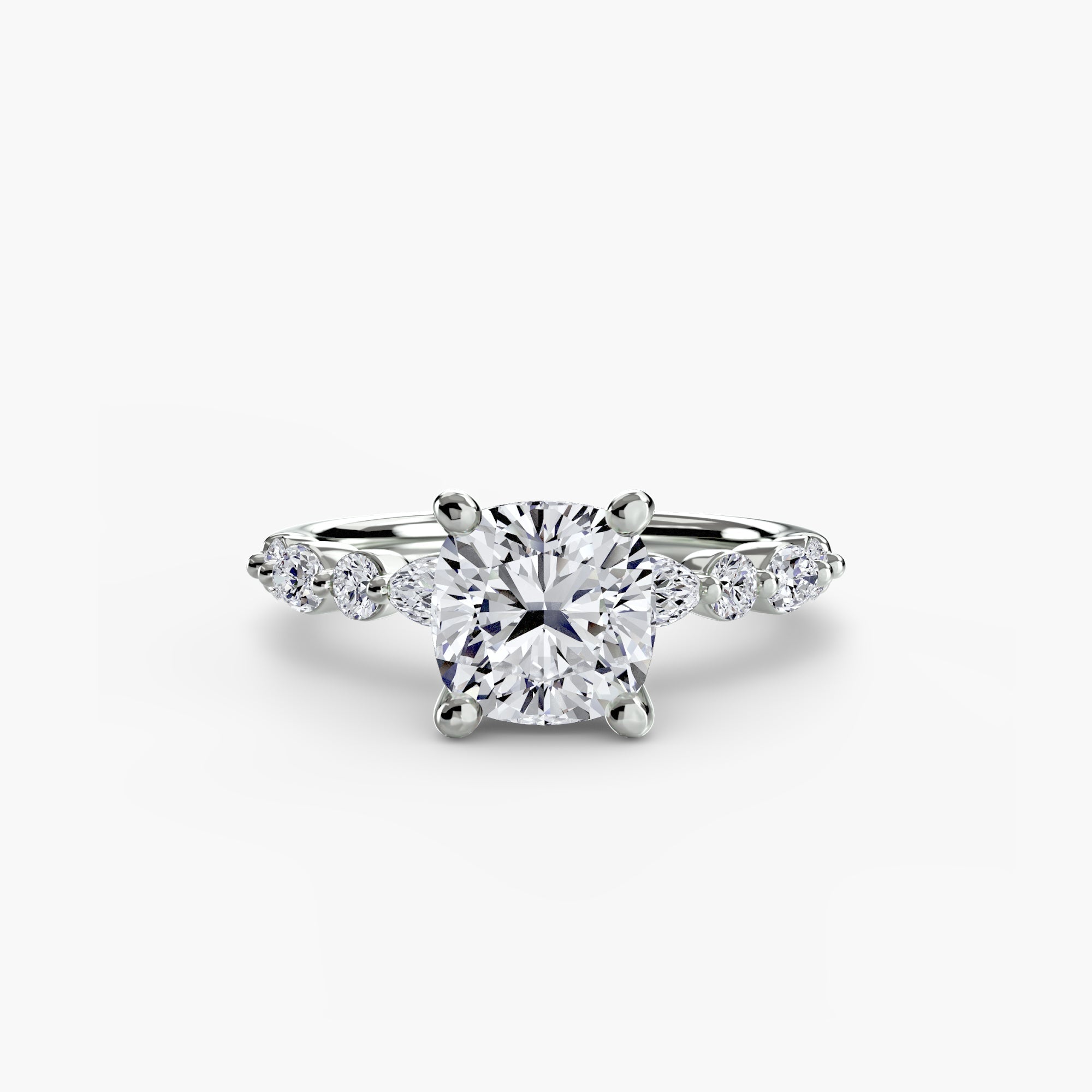 Solitaire with Eternity Pavé 2 - Jewelry by Cleo