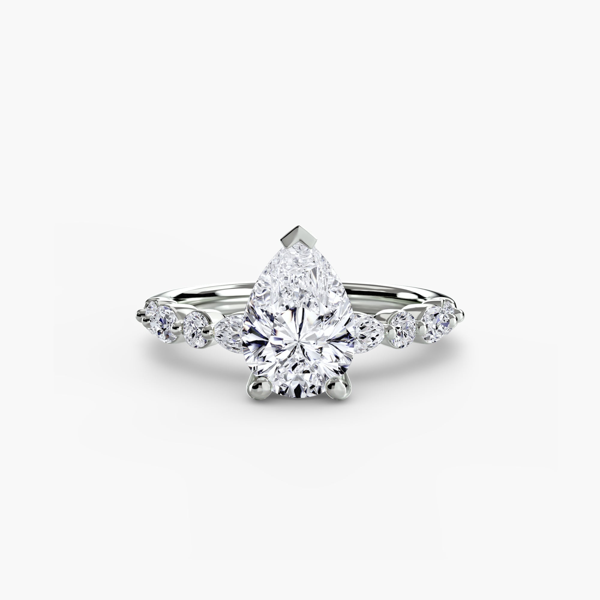 Solitaire with Eternity Pavé 2 - Jewelry by Cleo