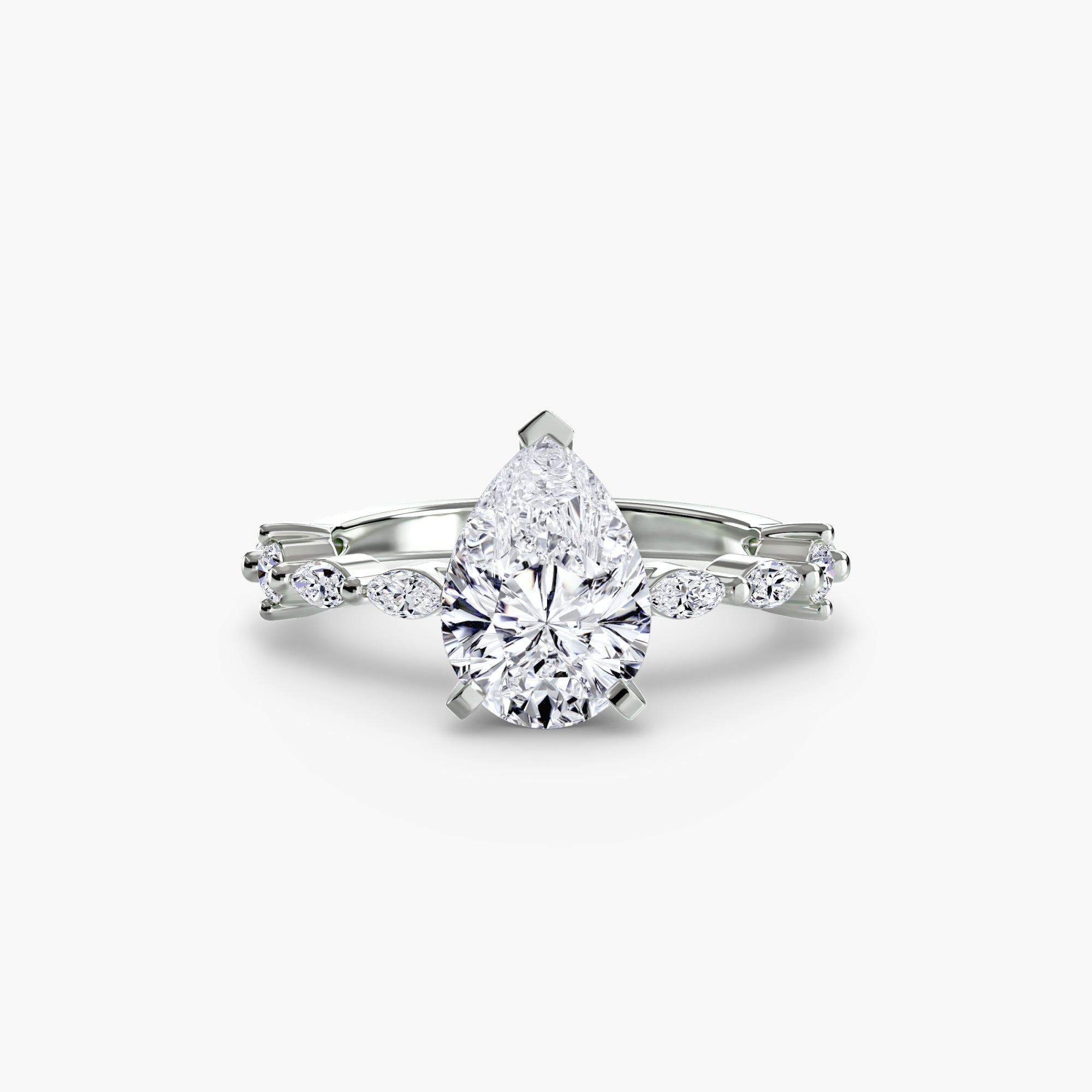 Solitaire with Eternity Pavé - Jewelry by Cleo