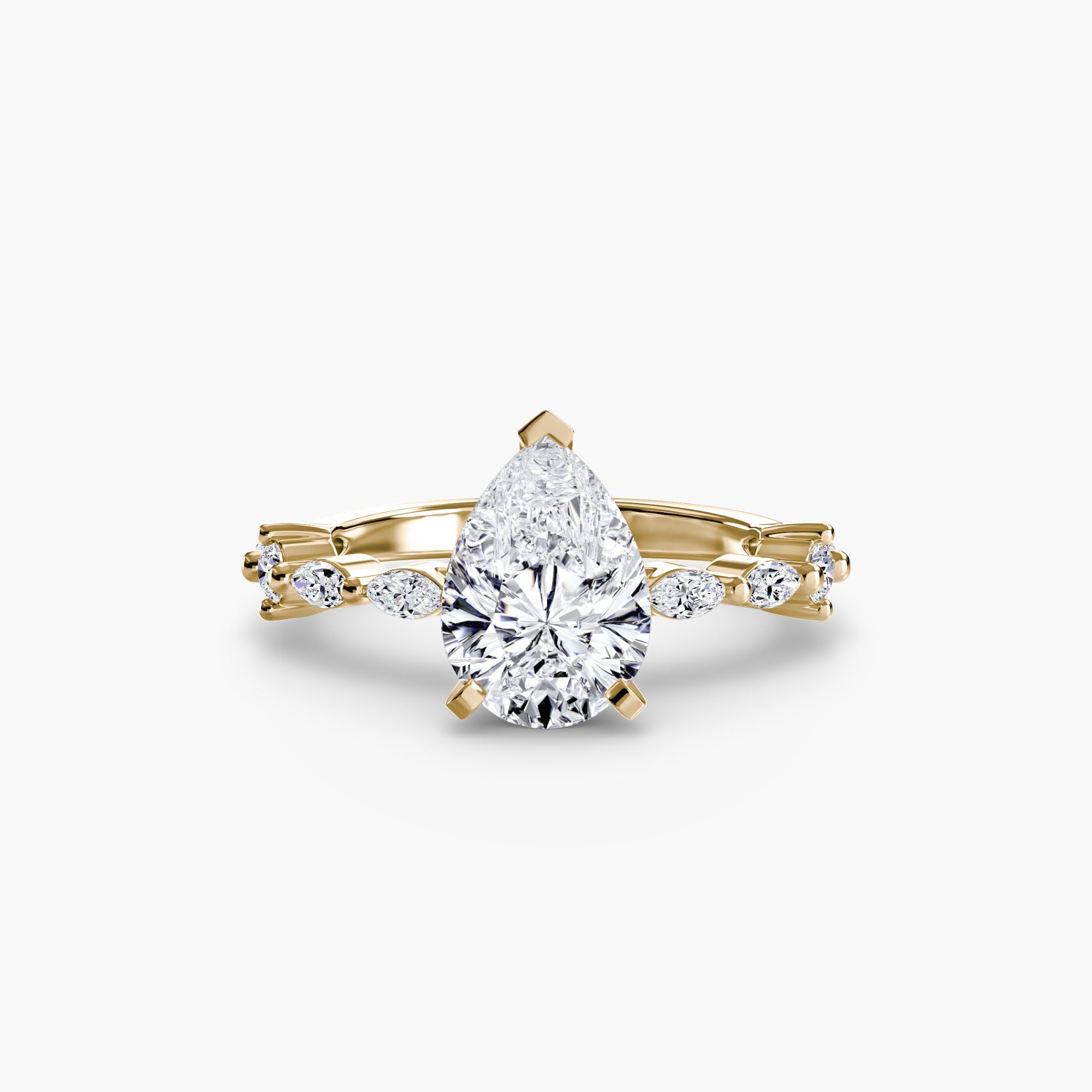 Solitaire with Eternity Pavé - Jewelry by Cleo