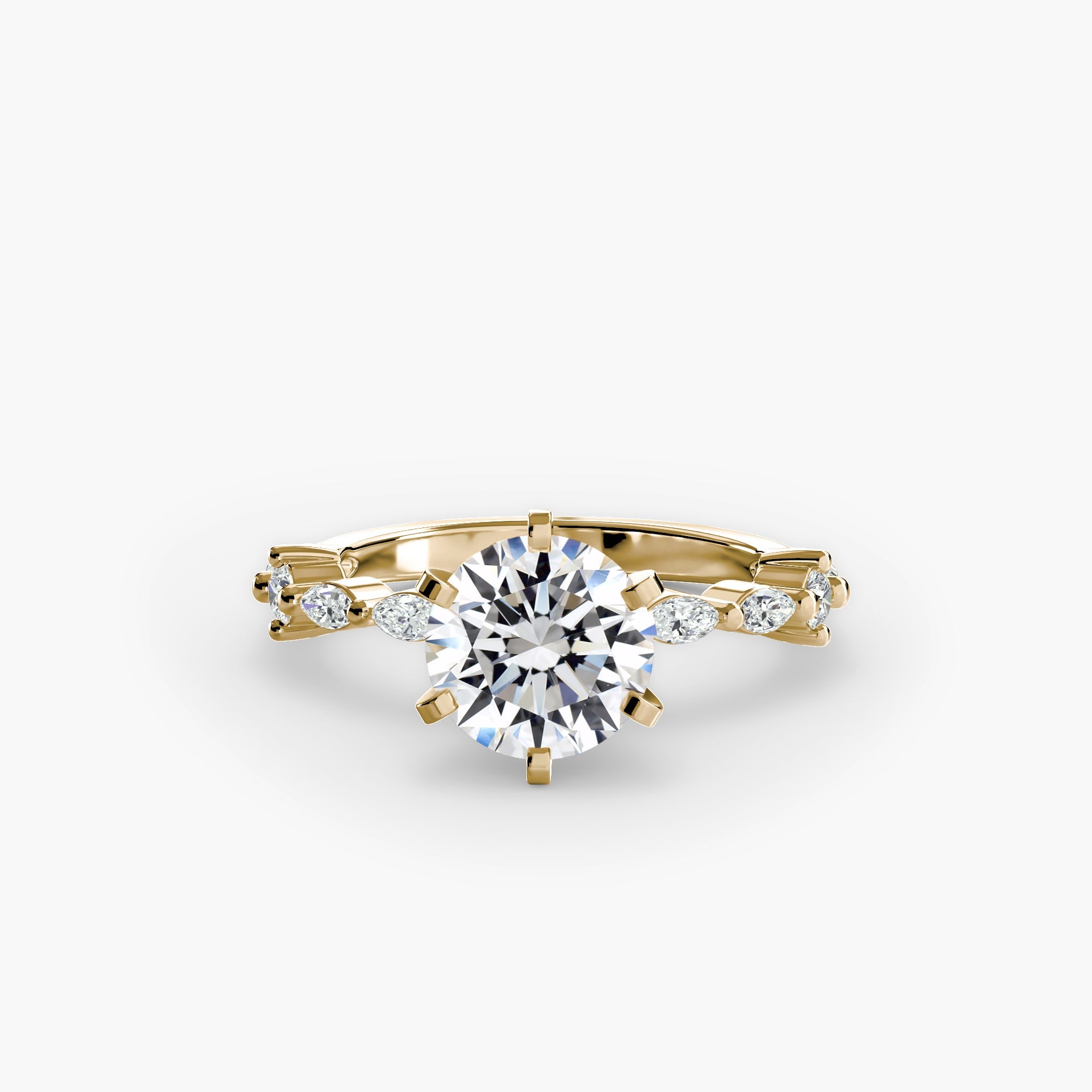 Solitaire with Eternity Pavé - Jewelry by Cleo