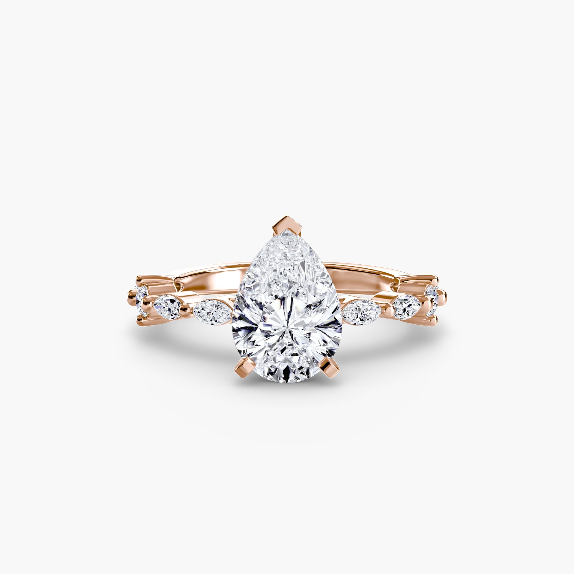 Solitaire with Eternity Pavé - Jewelry by Cleo