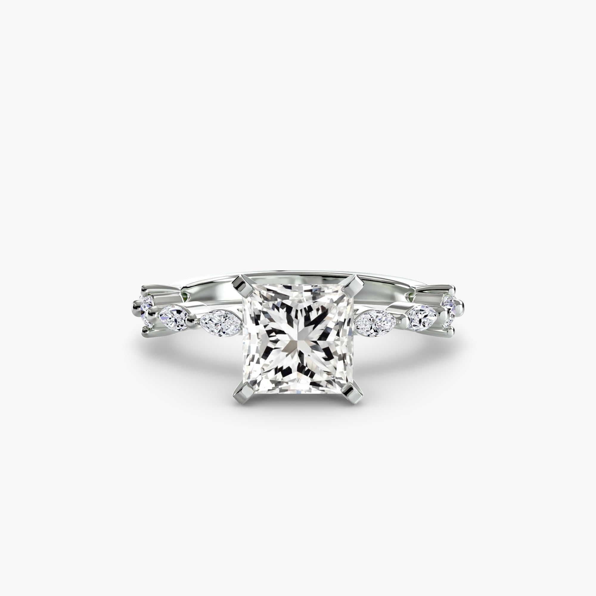 Solitaire with Eternity Pavé - Jewelry by Cleo