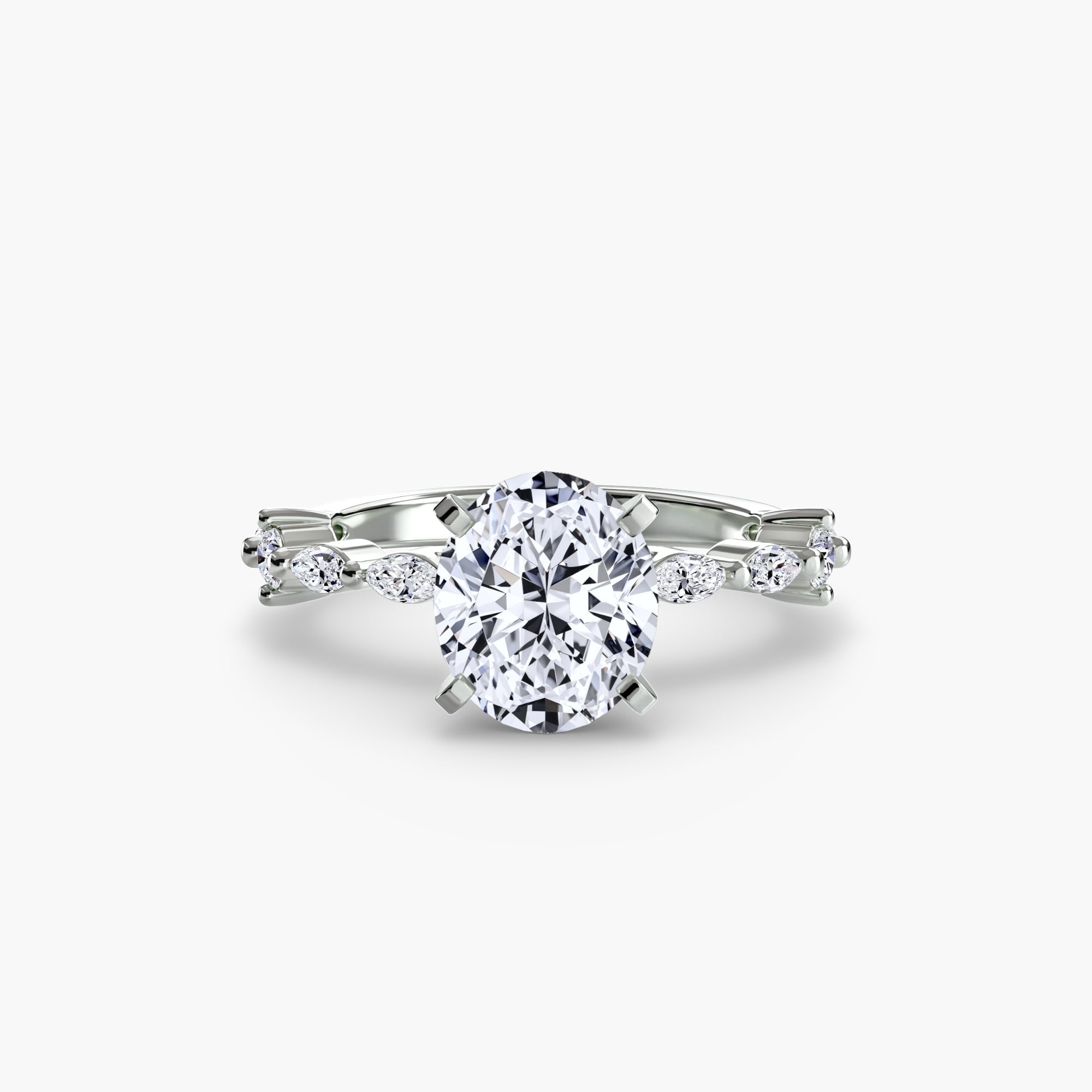 Solitaire with Eternity Pavé - Jewelry by Cleo