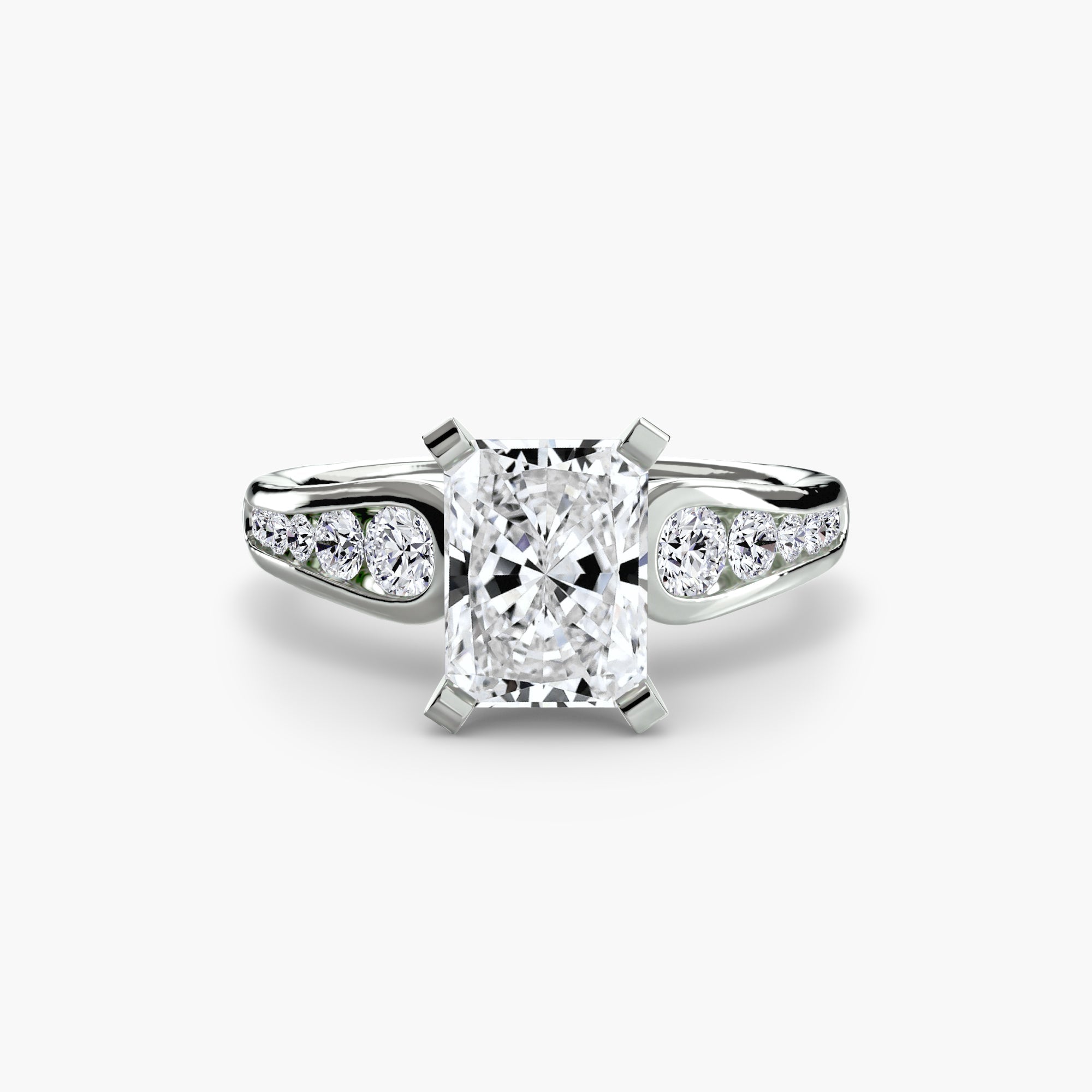 Solitaire with Pavé 2 - Jewelry by Cleo