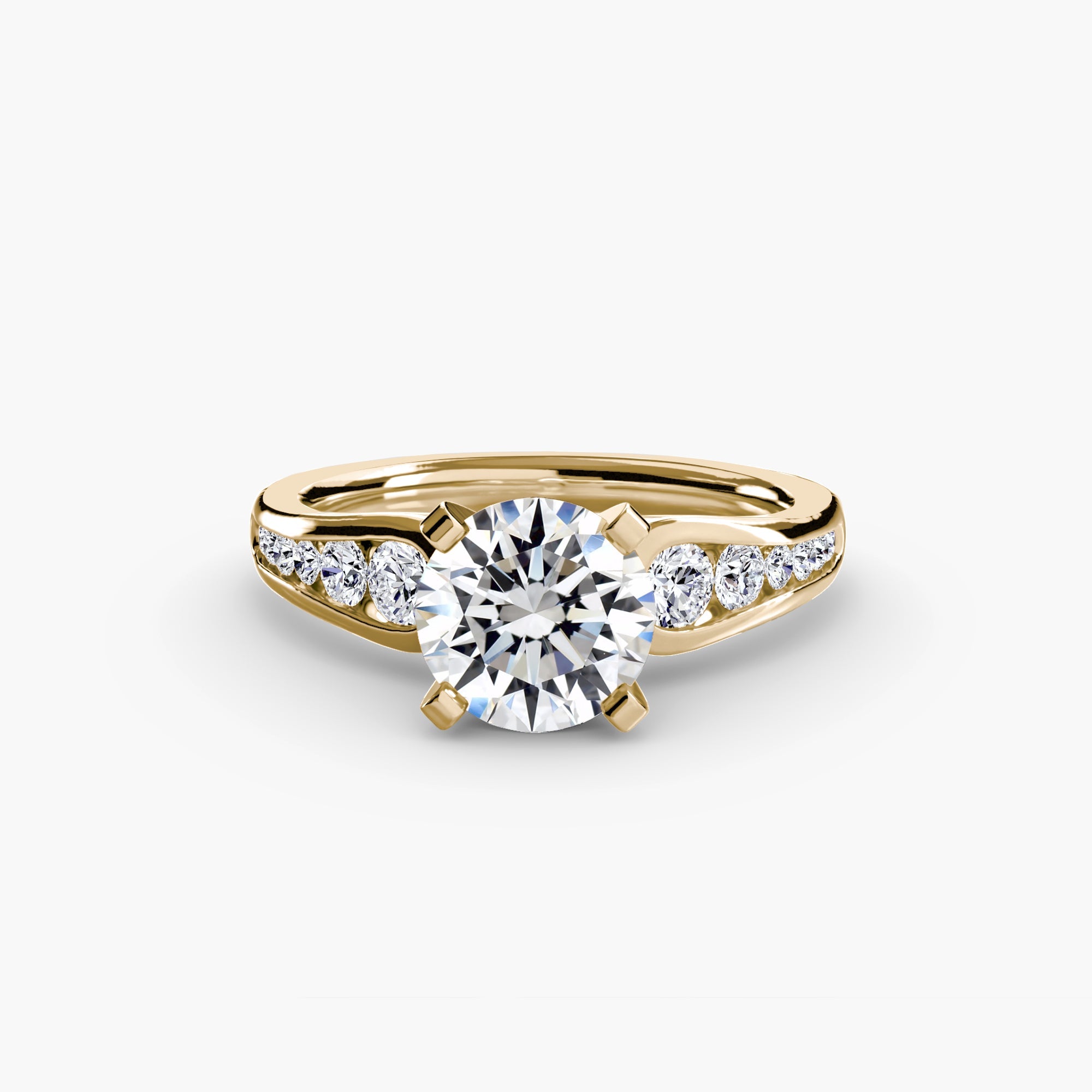 Solitaire with Pavé 2 - Jewelry by Cleo