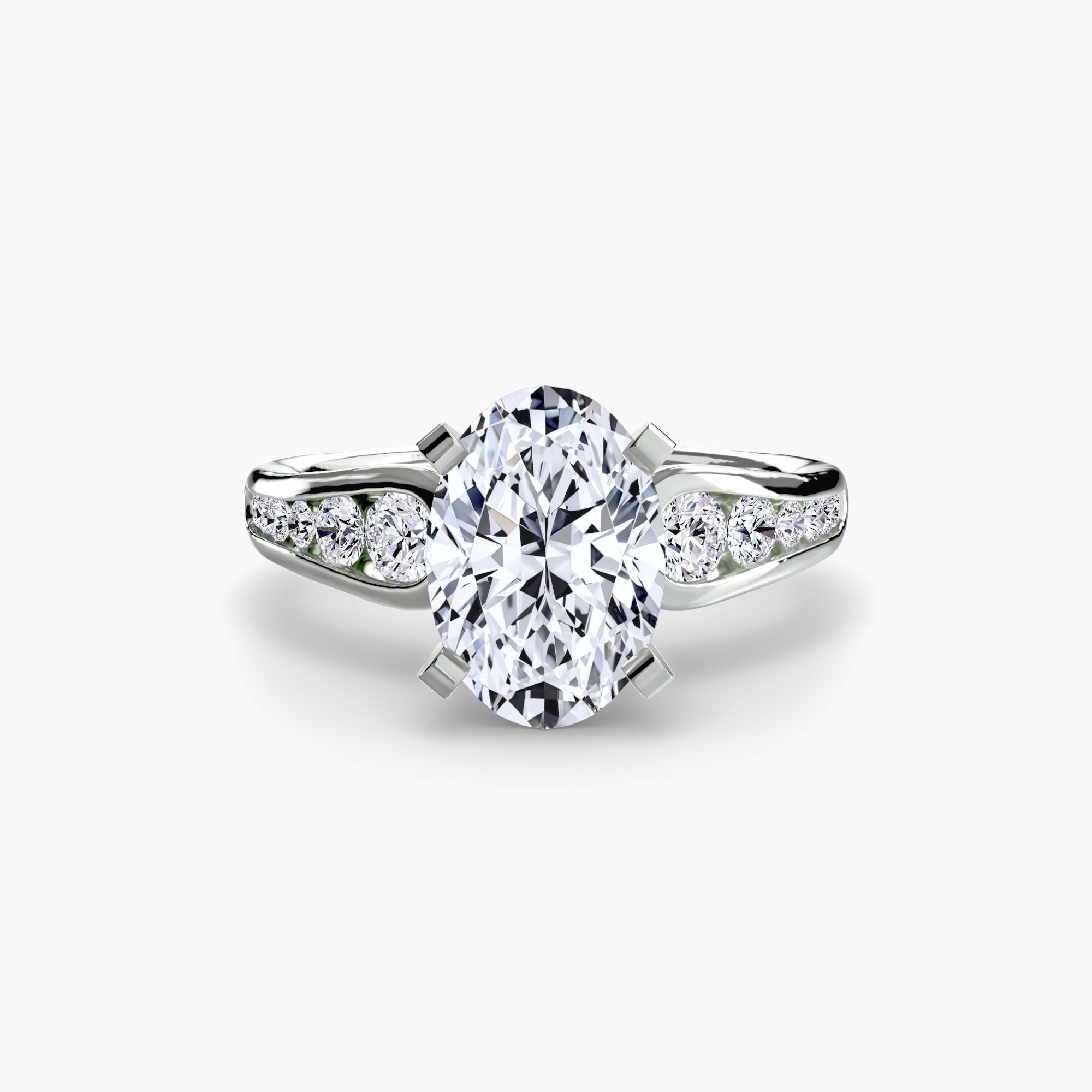 Solitaire with Pavé 2 - Jewelry by Cleo