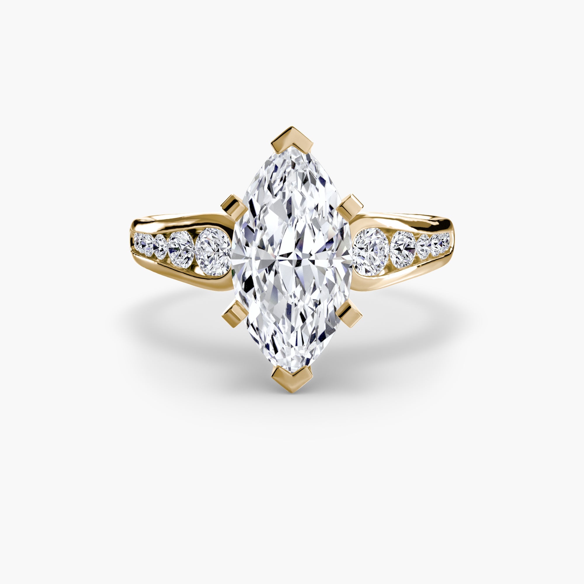 Solitaire with Pavé 2 - Jewelry by Cleo