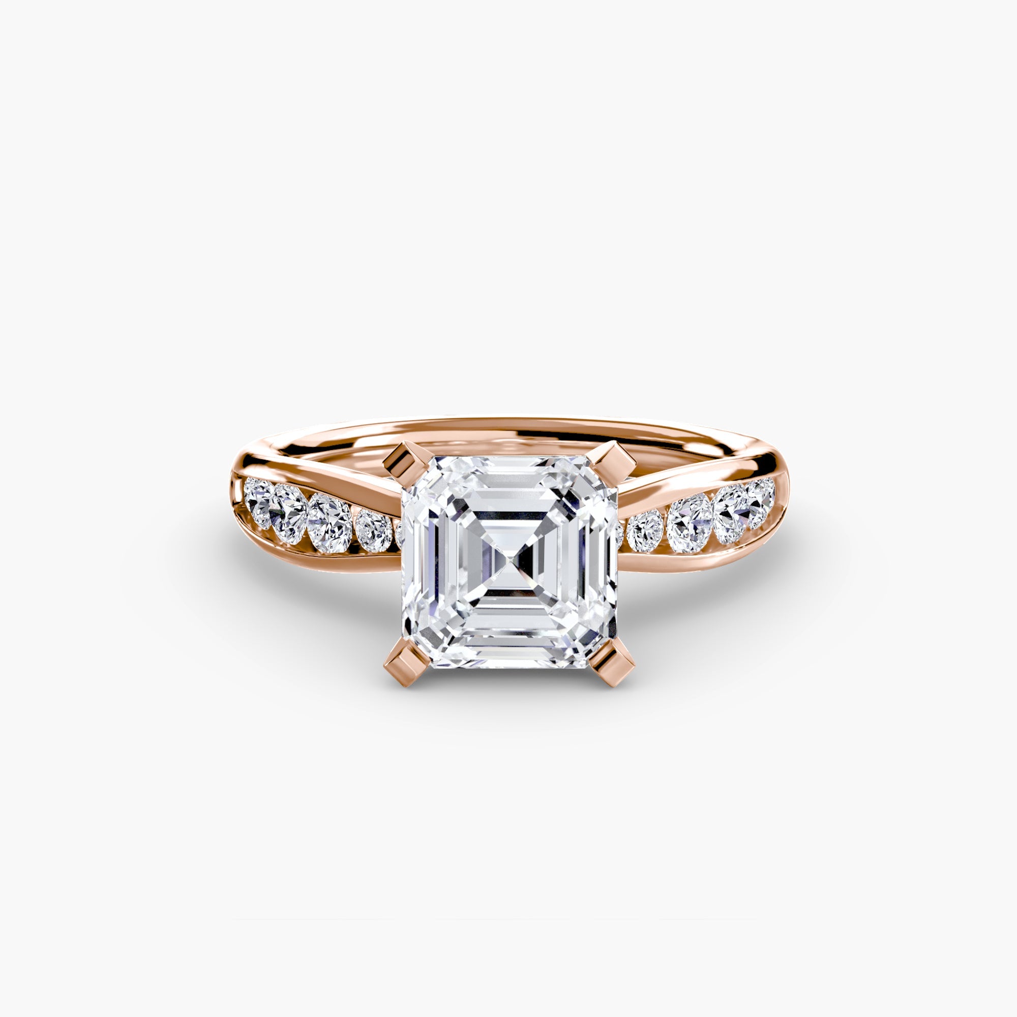 Solitaire with Pavé 3 - Jewelry by Cleo