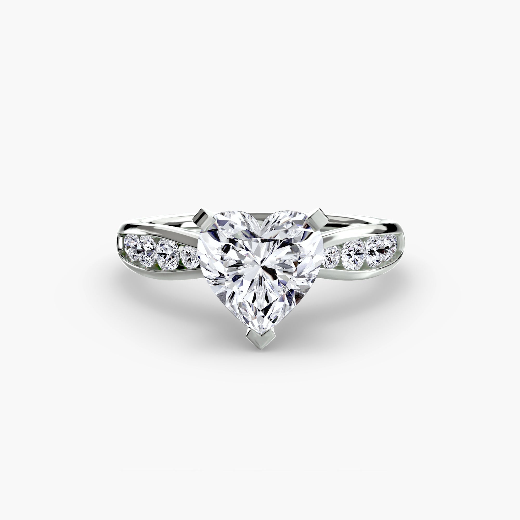 Solitaire with Pavé 3 - Jewelry by Cleo