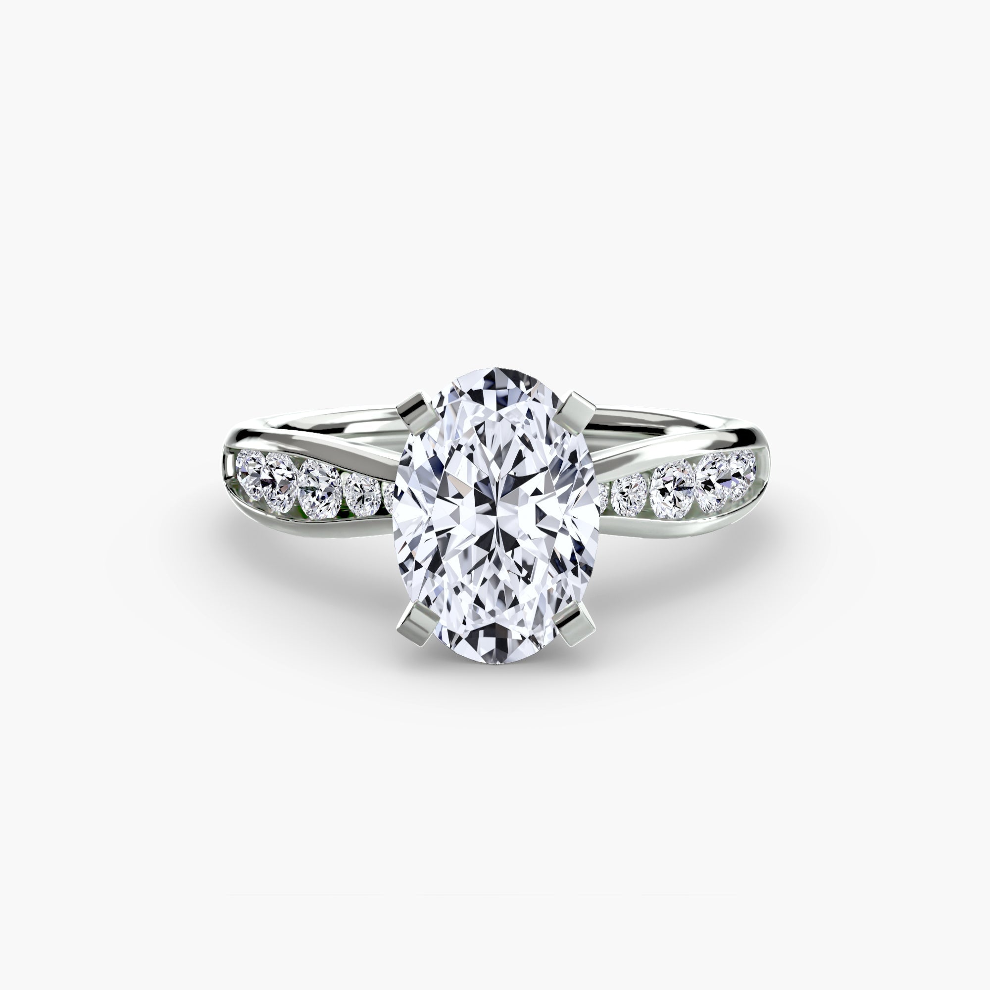 Solitaire with Pavé 3 - Jewelry by Cleo
