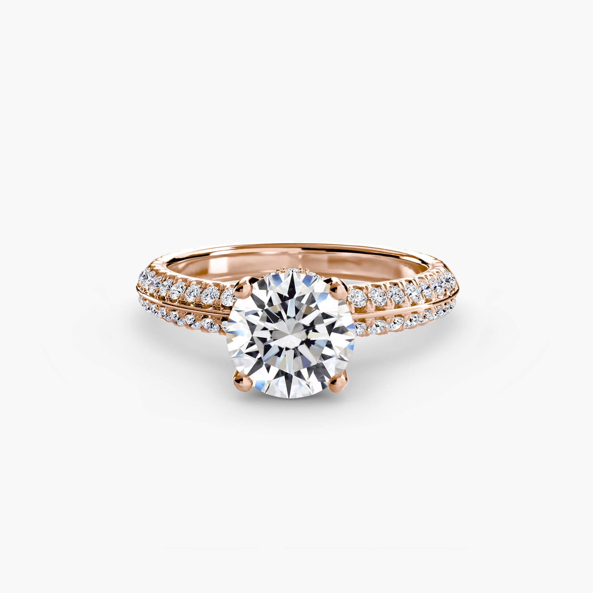 Solitaire with Pavé - Jewelry by Cleo