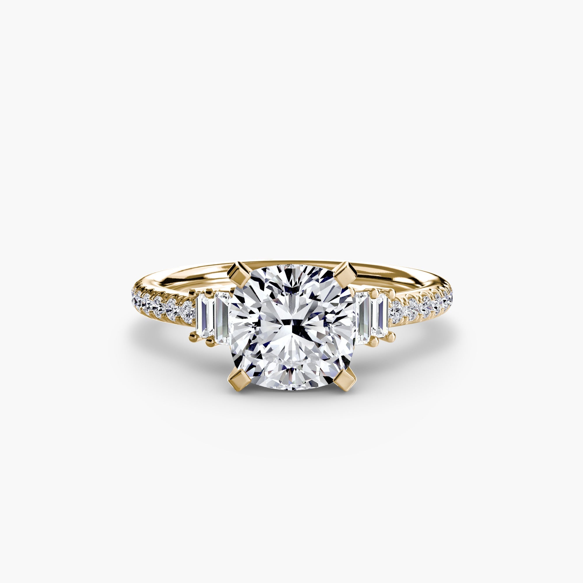 Solitaire with Pavé 4 - Jewelry by Cleo