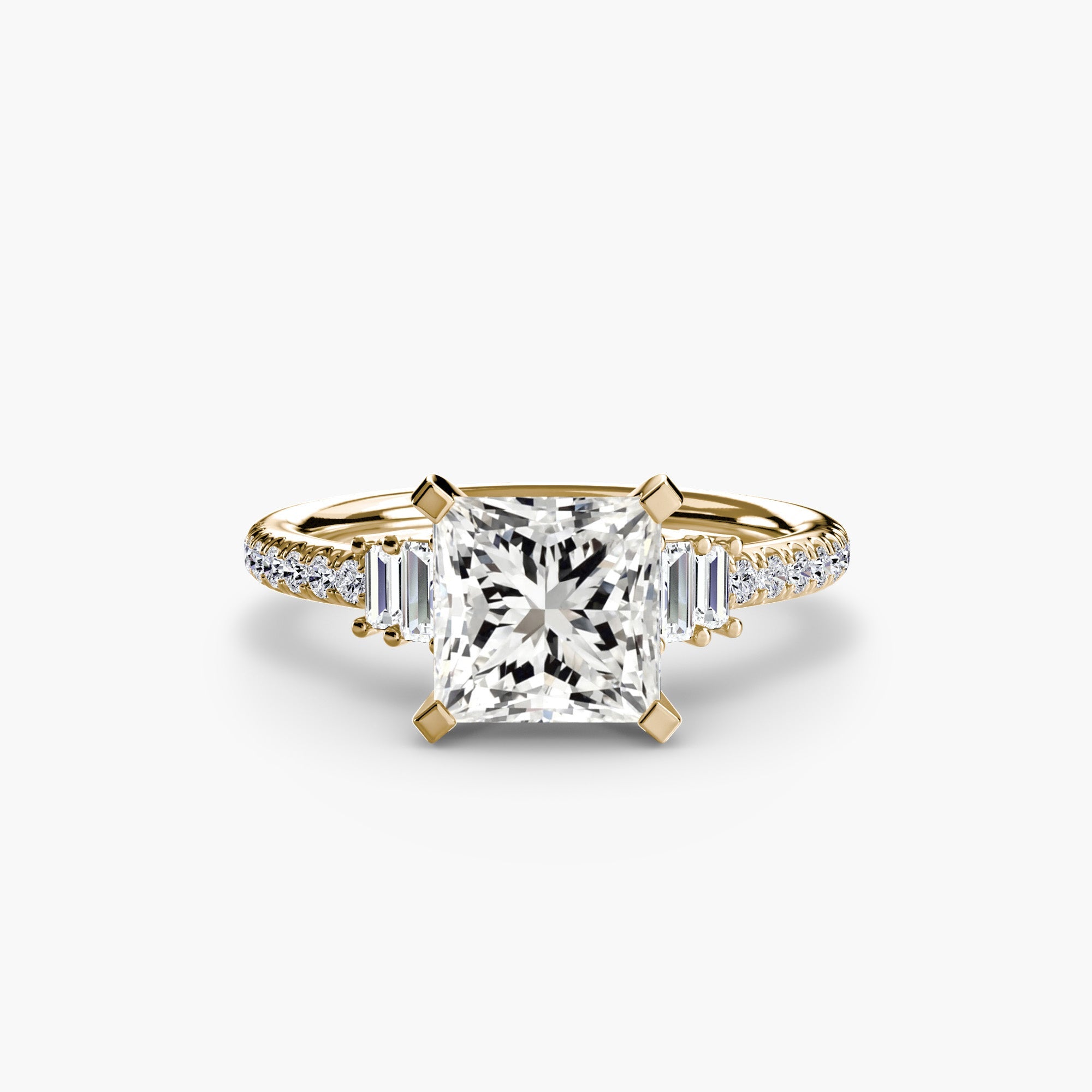 Solitaire with Pavé 4 - Jewelry by Cleo