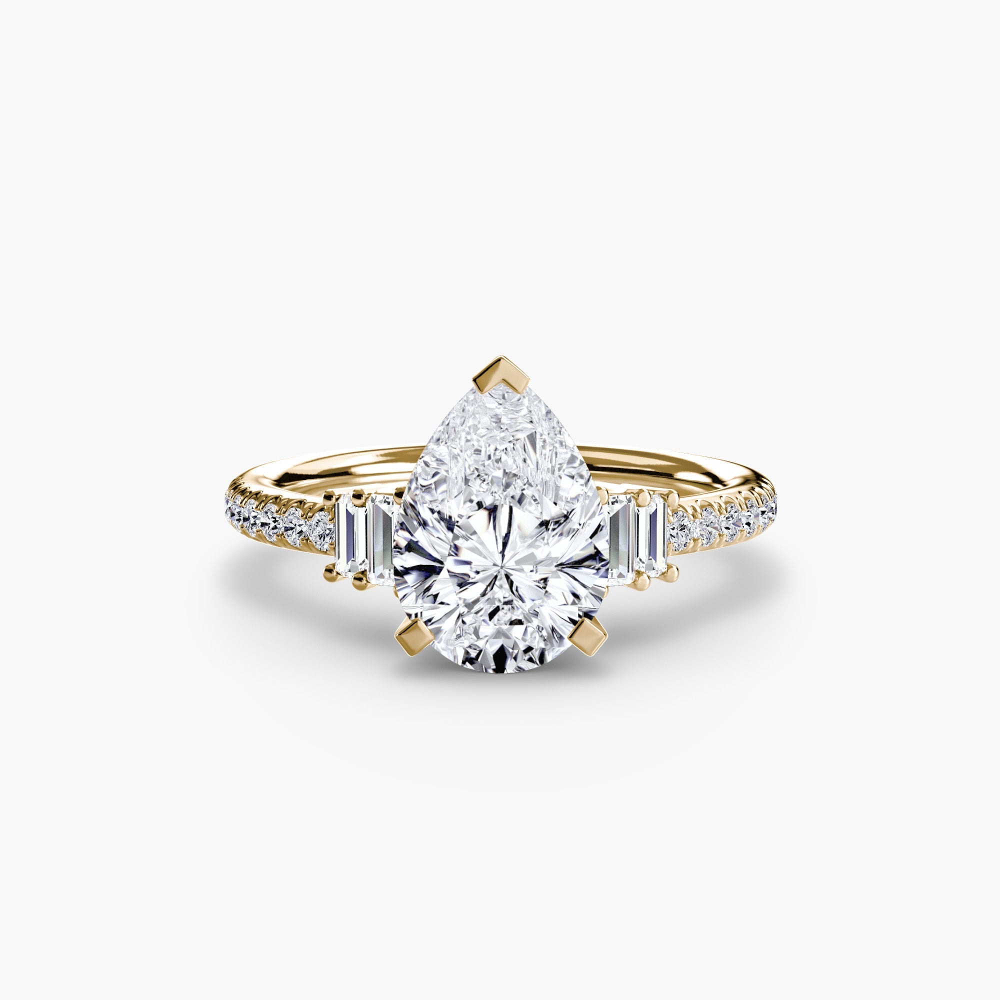 Solitaire with Pavé 4 - Jewelry by Cleo