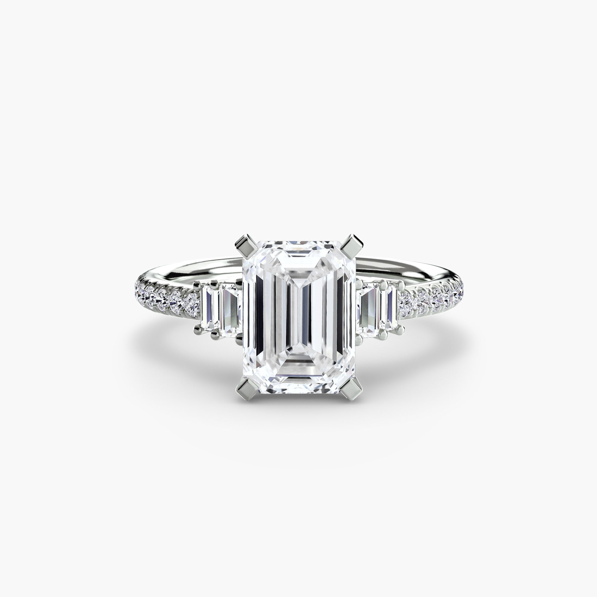 Solitaire with Pavé 4 - Jewelry by Cleo