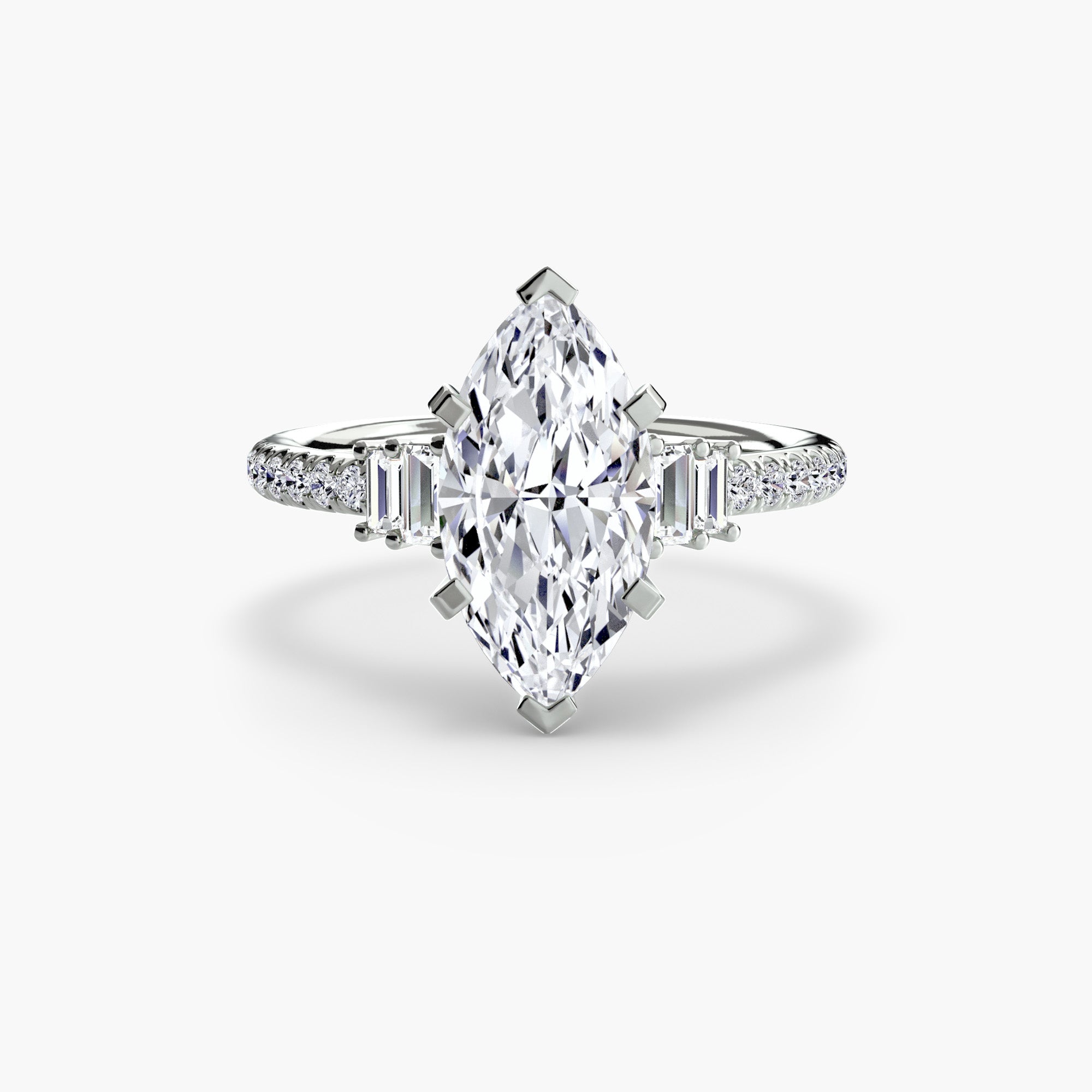 Solitaire with Pavé 4 - Jewelry by Cleo