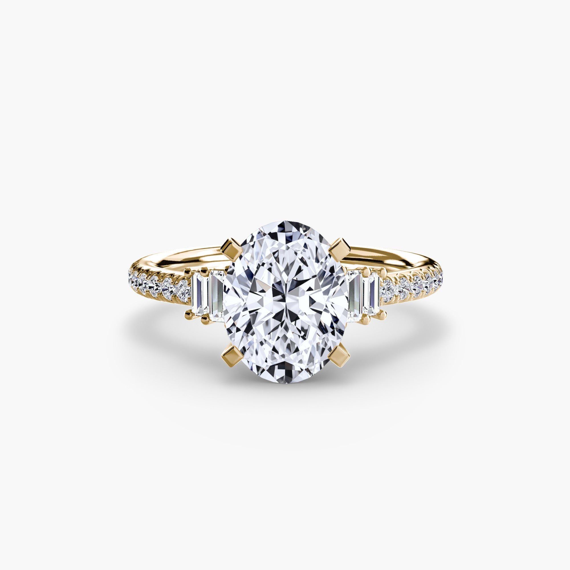 Solitaire with Pavé 4 - Jewelry by Cleo