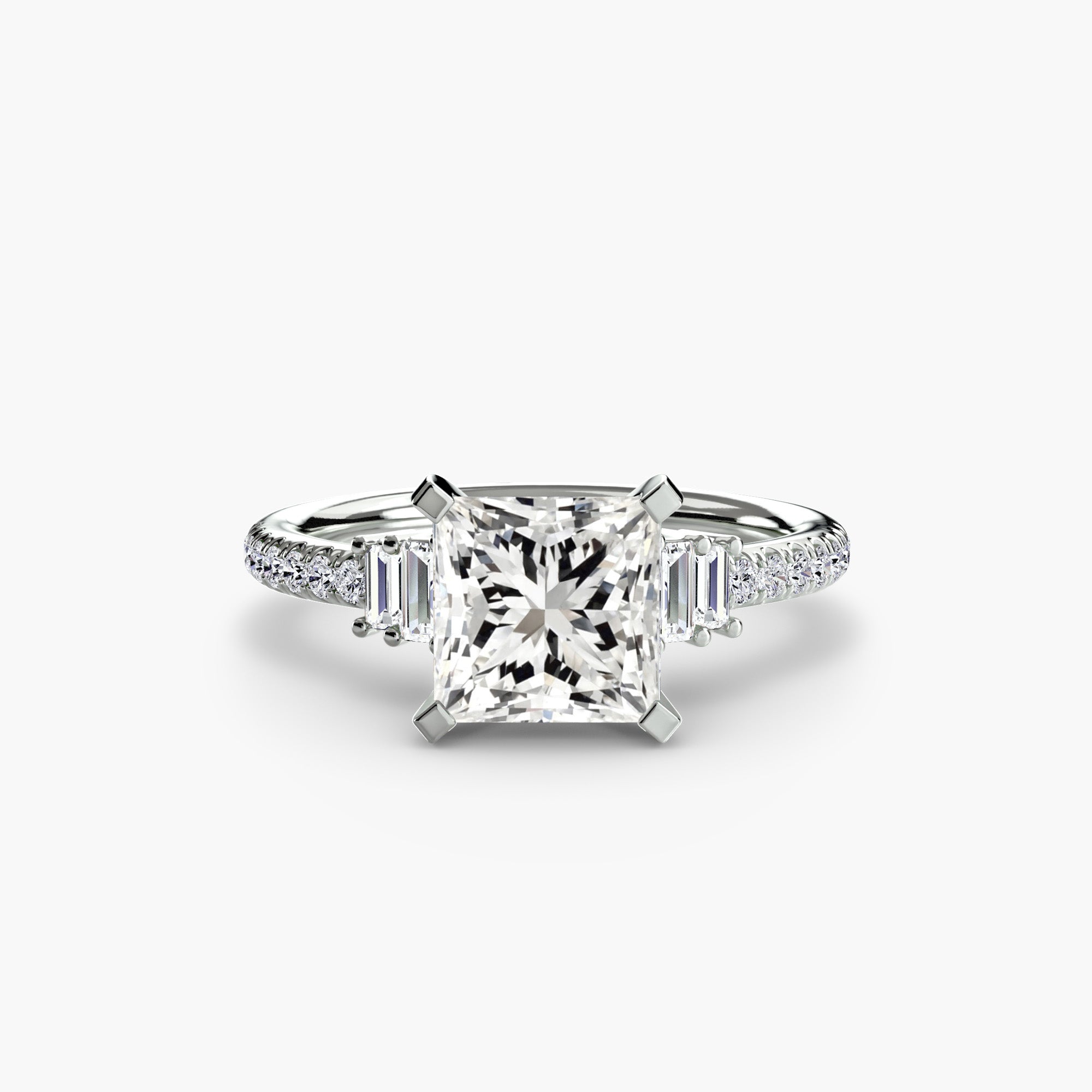 Solitaire with Pavé 4 - Jewelry by Cleo