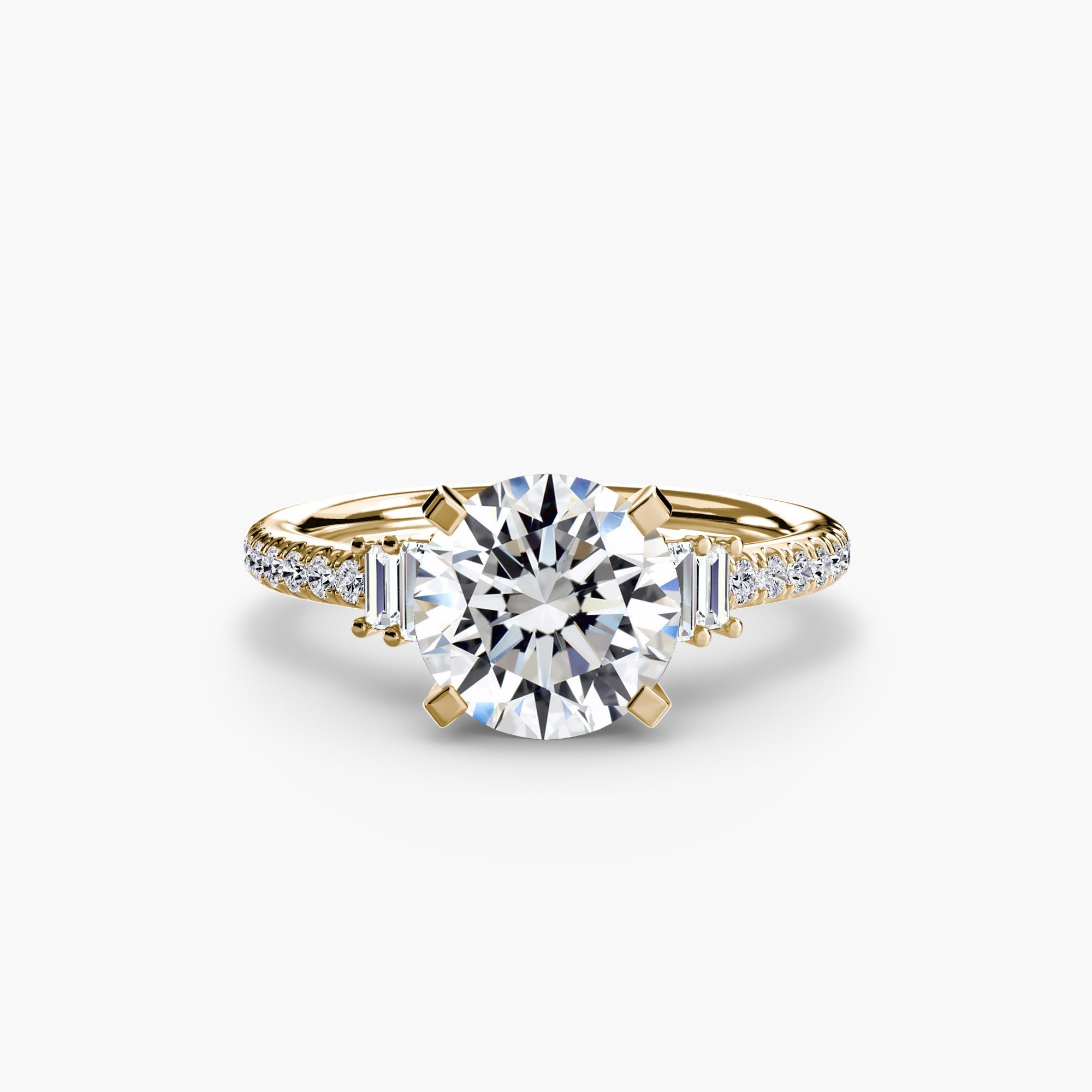 Solitaire with Pavé 4 - Jewelry by Cleo