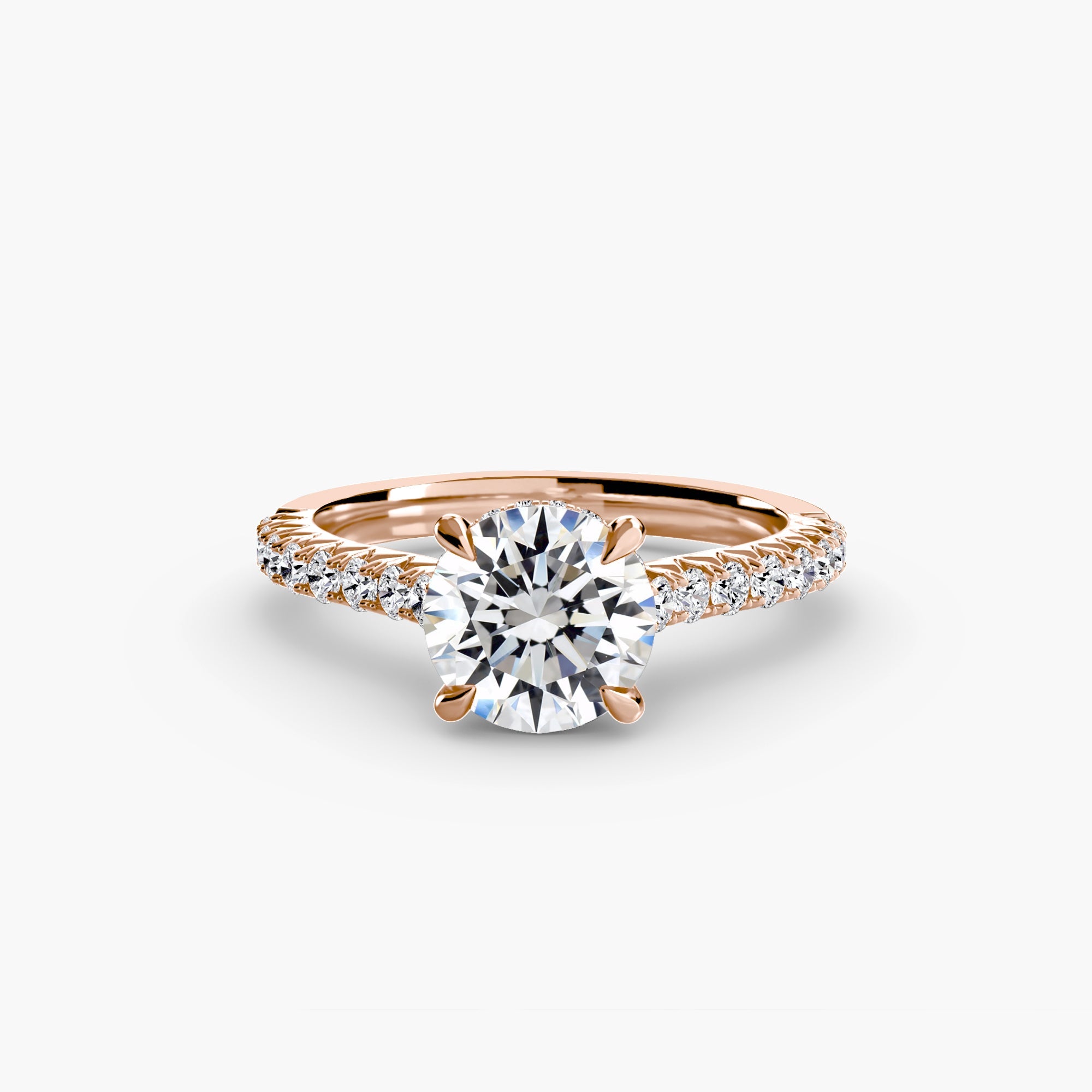 Solitaire with Pavé 5 - Jewelry by Cleo