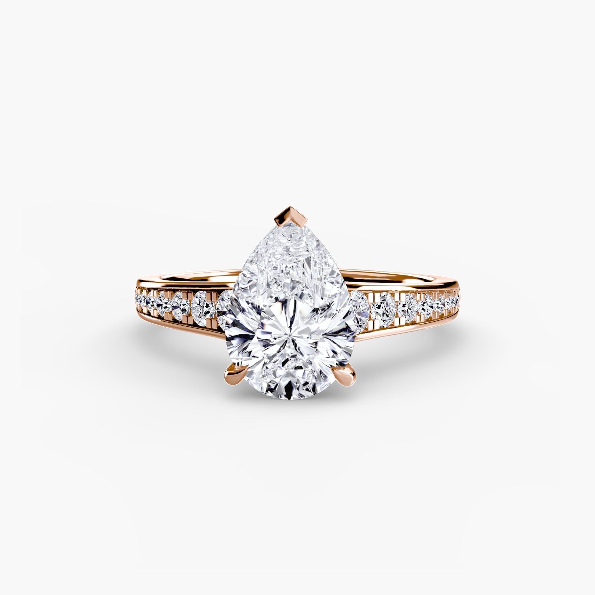 Solitaire with Pavé 7 - Jewelry by Cleo