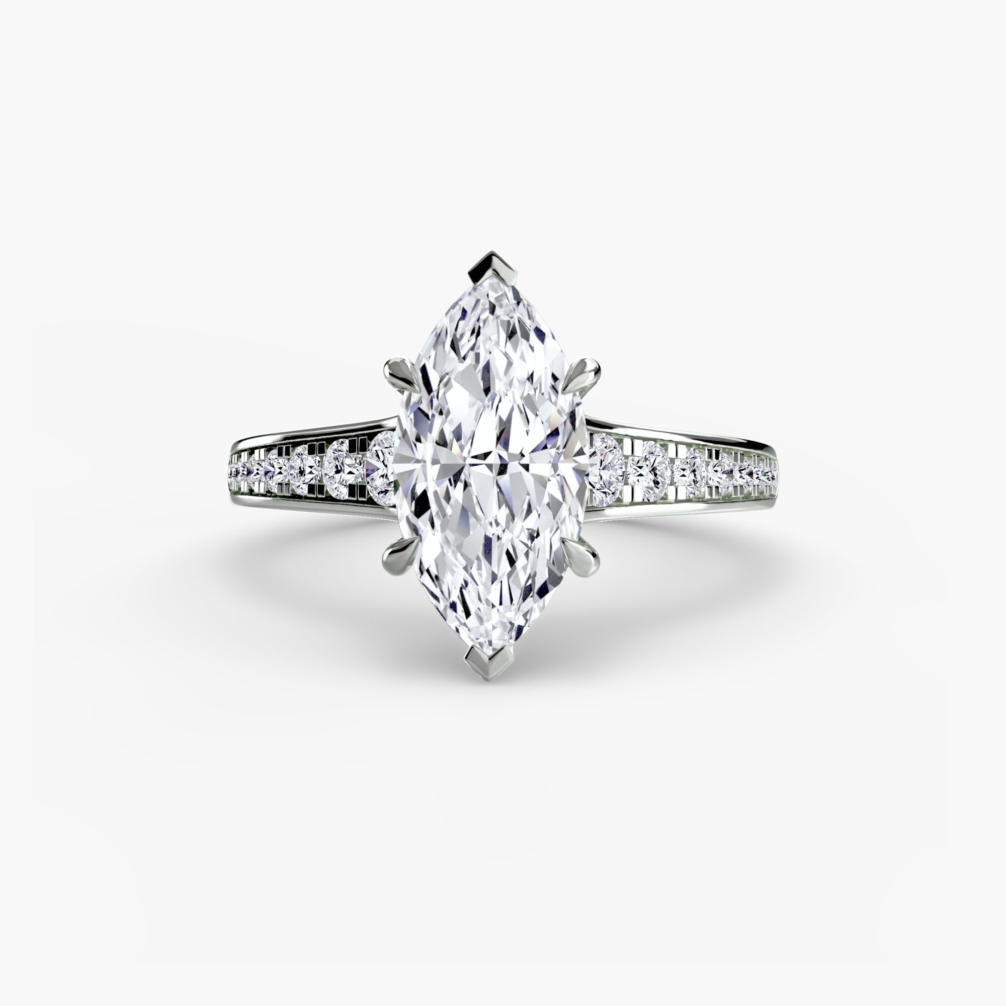 Solitaire with Pavé 7 - Jewelry by Cleo