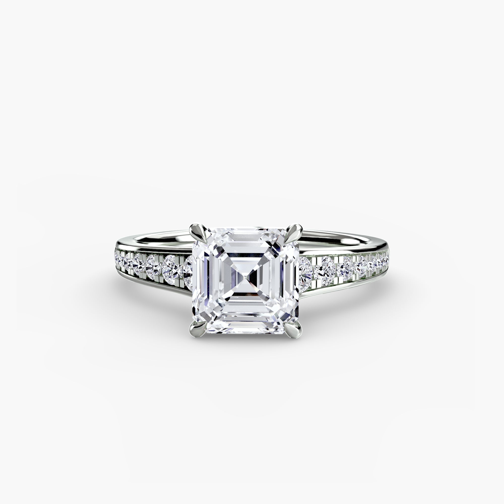 Solitaire with Pavé 7 - Jewelry by Cleo