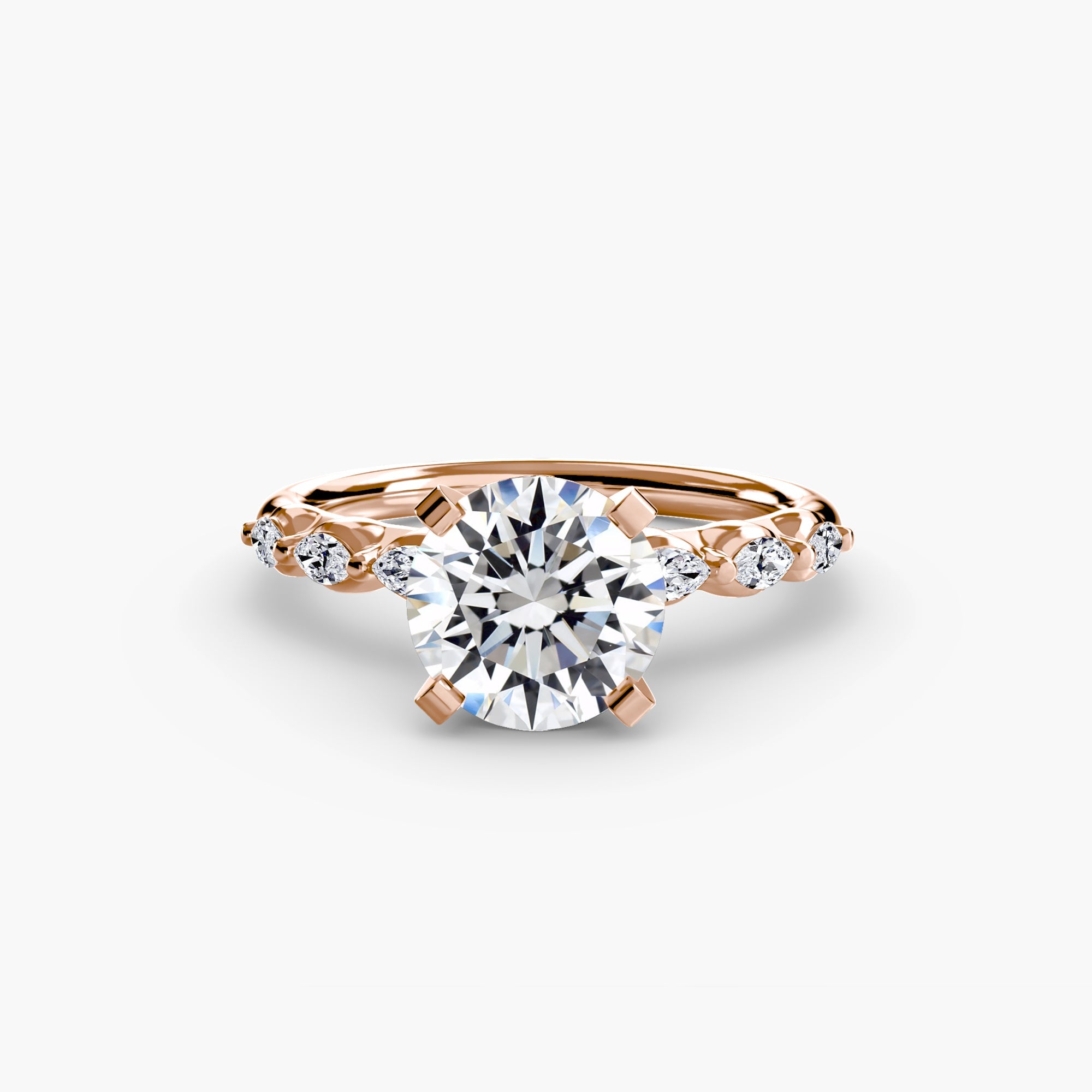 The Floral Accent Solitaire - Jewelry by Cleo