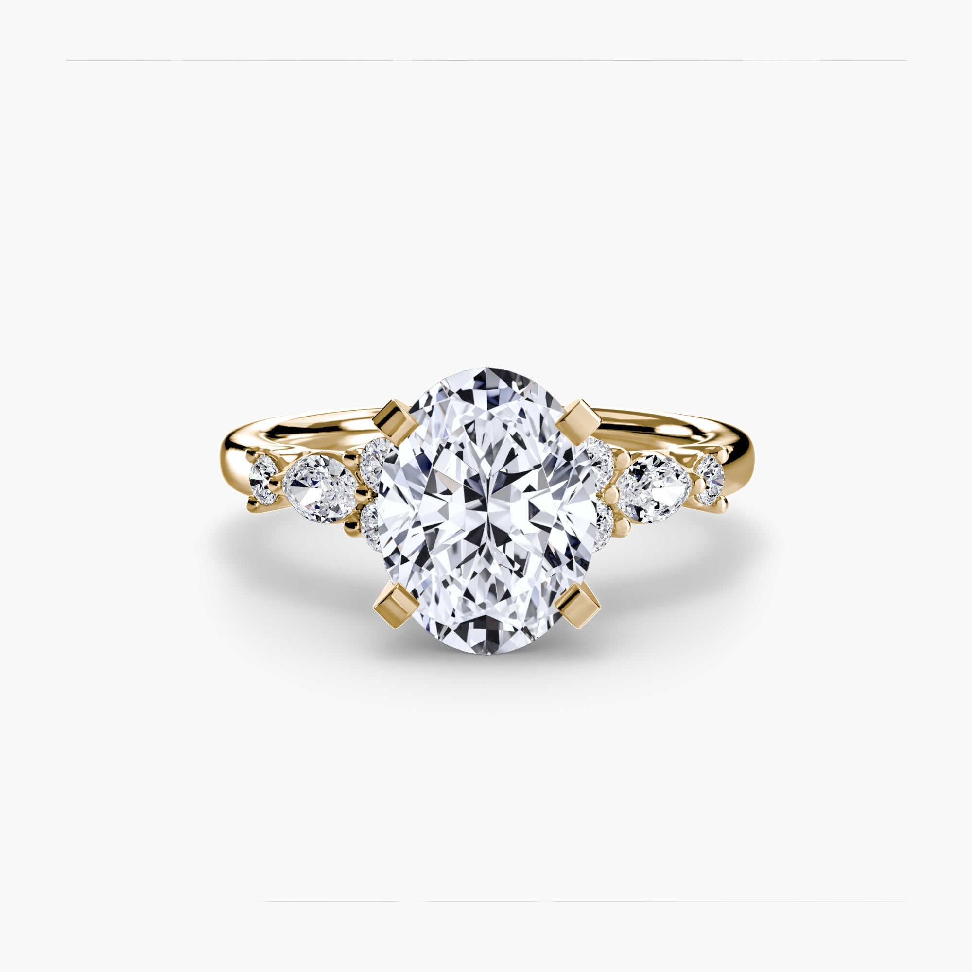 The Floral Accent Solitaire - Jewelry by Cleo