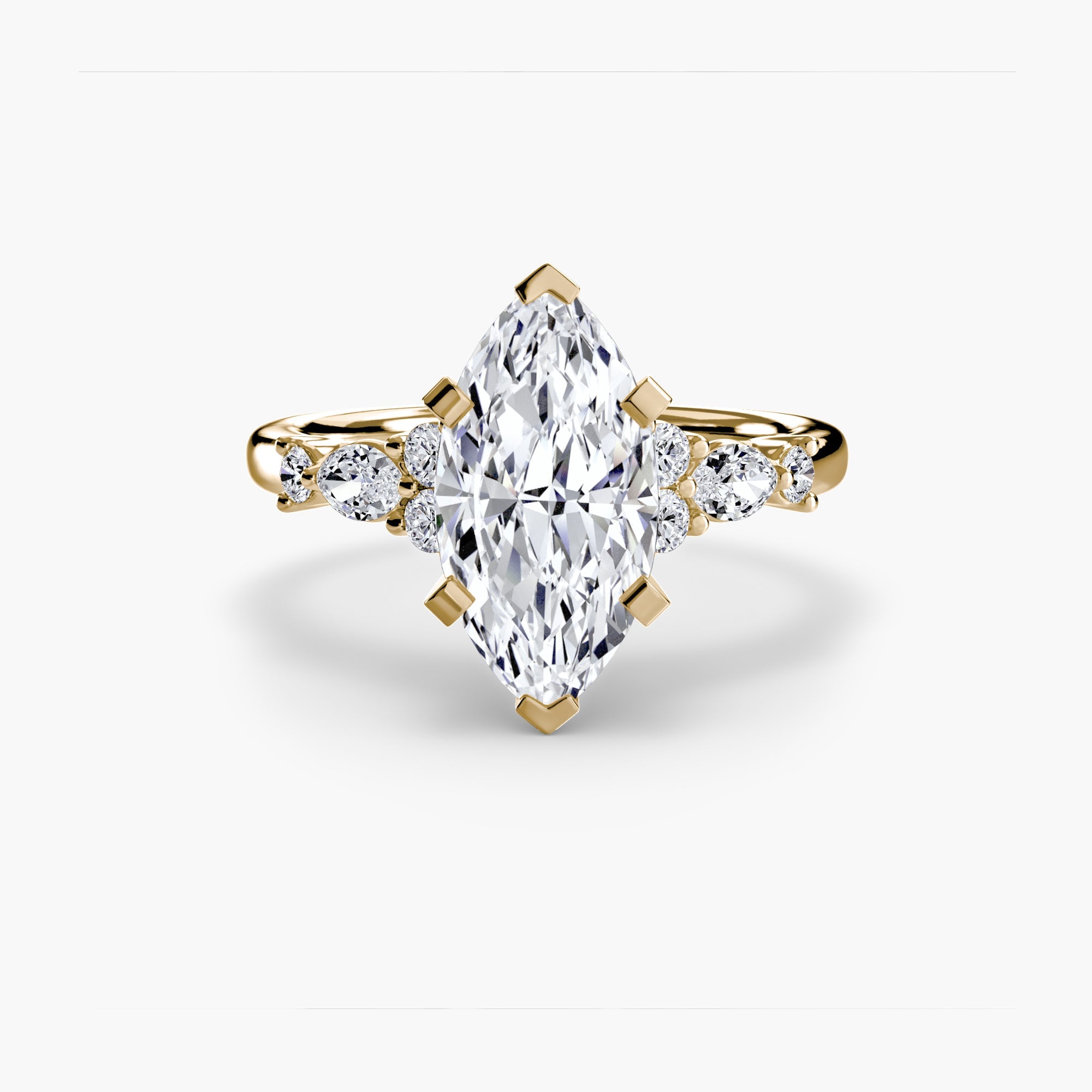 The Floral Accent Solitaire - Jewelry by Cleo