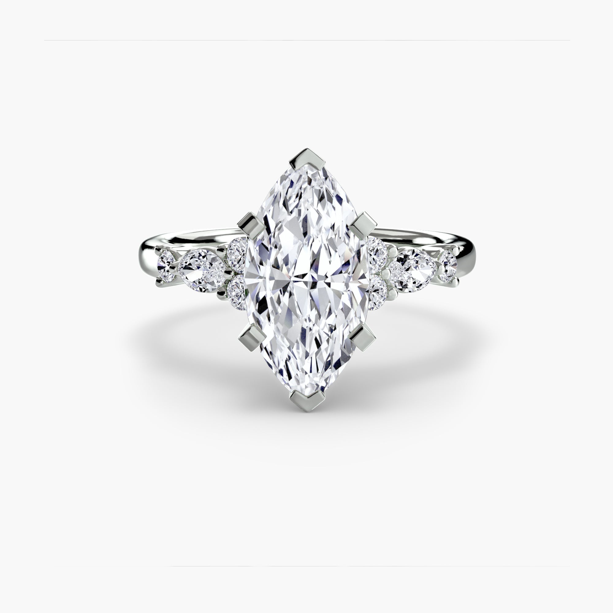 The Floral Accent Solitaire - Jewelry by Cleo