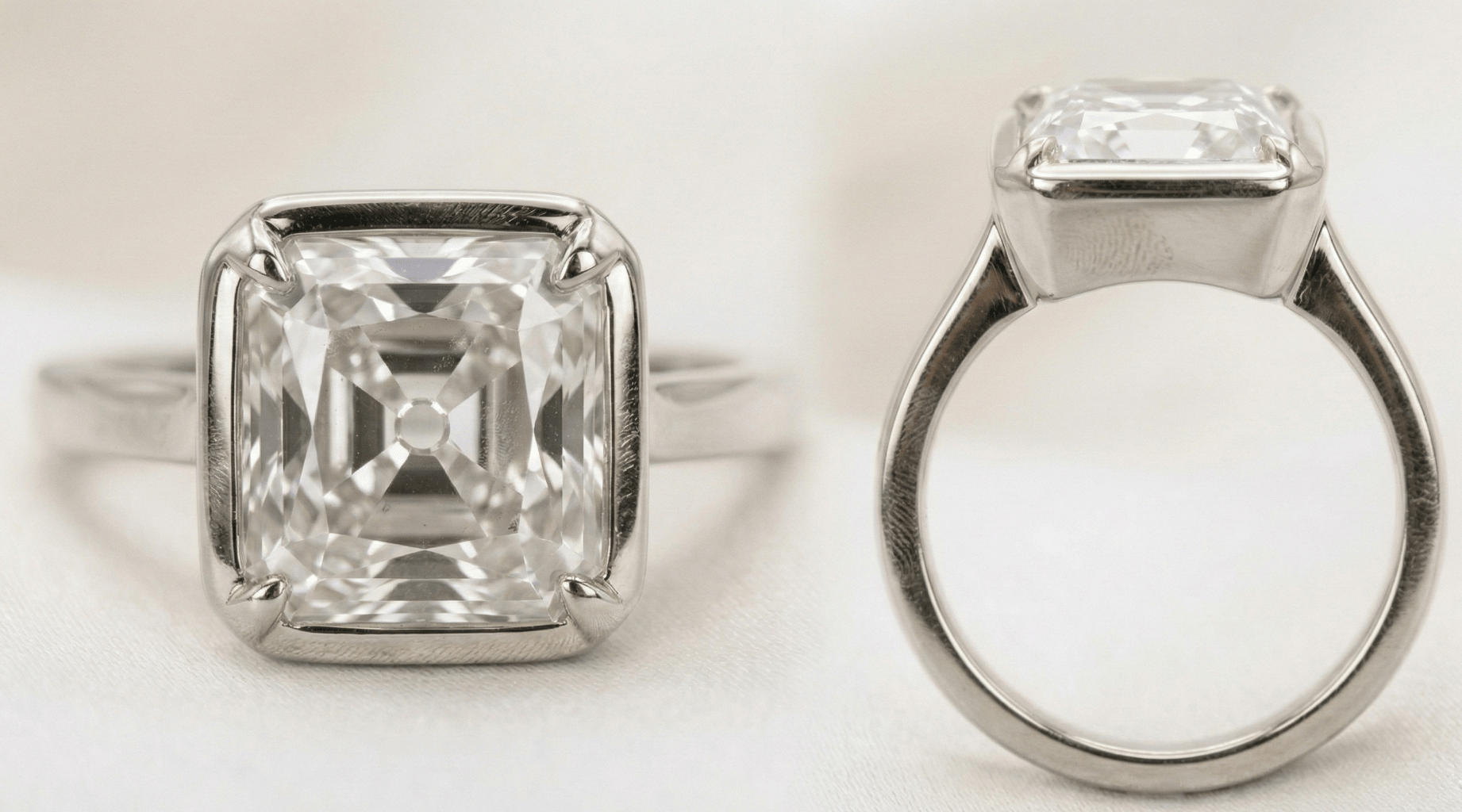 The Modern Heirloom: 4 - Carat OMC Bezel Ring - Jewelry by Cleo