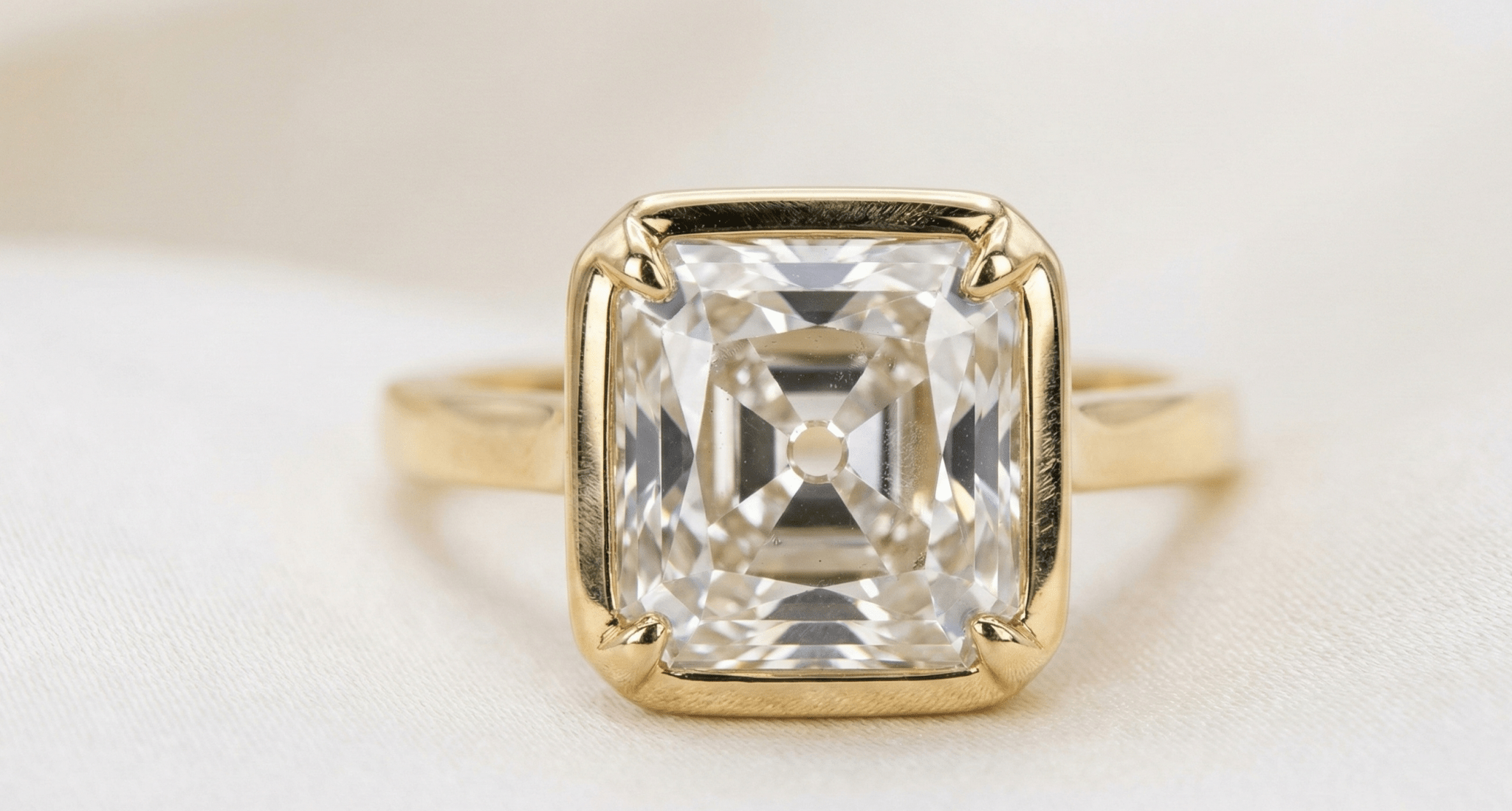 The Modern Heirloom: 4 - Carat OMC Bezel Ring - Jewelry by Cleo