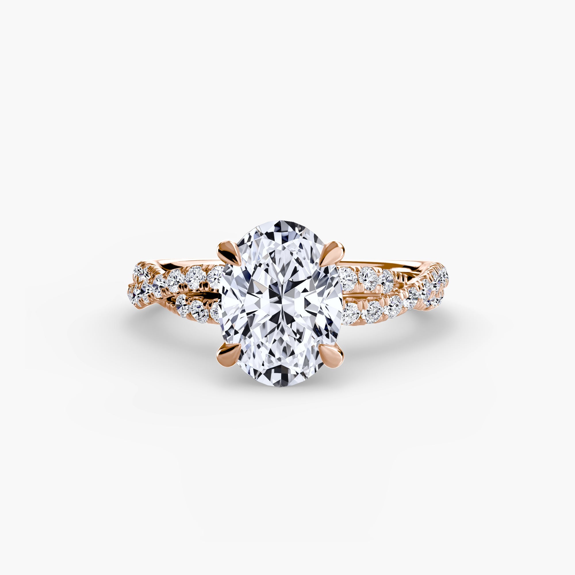 The Twisted Pavé Solitaire - Jewelry by Cleo
