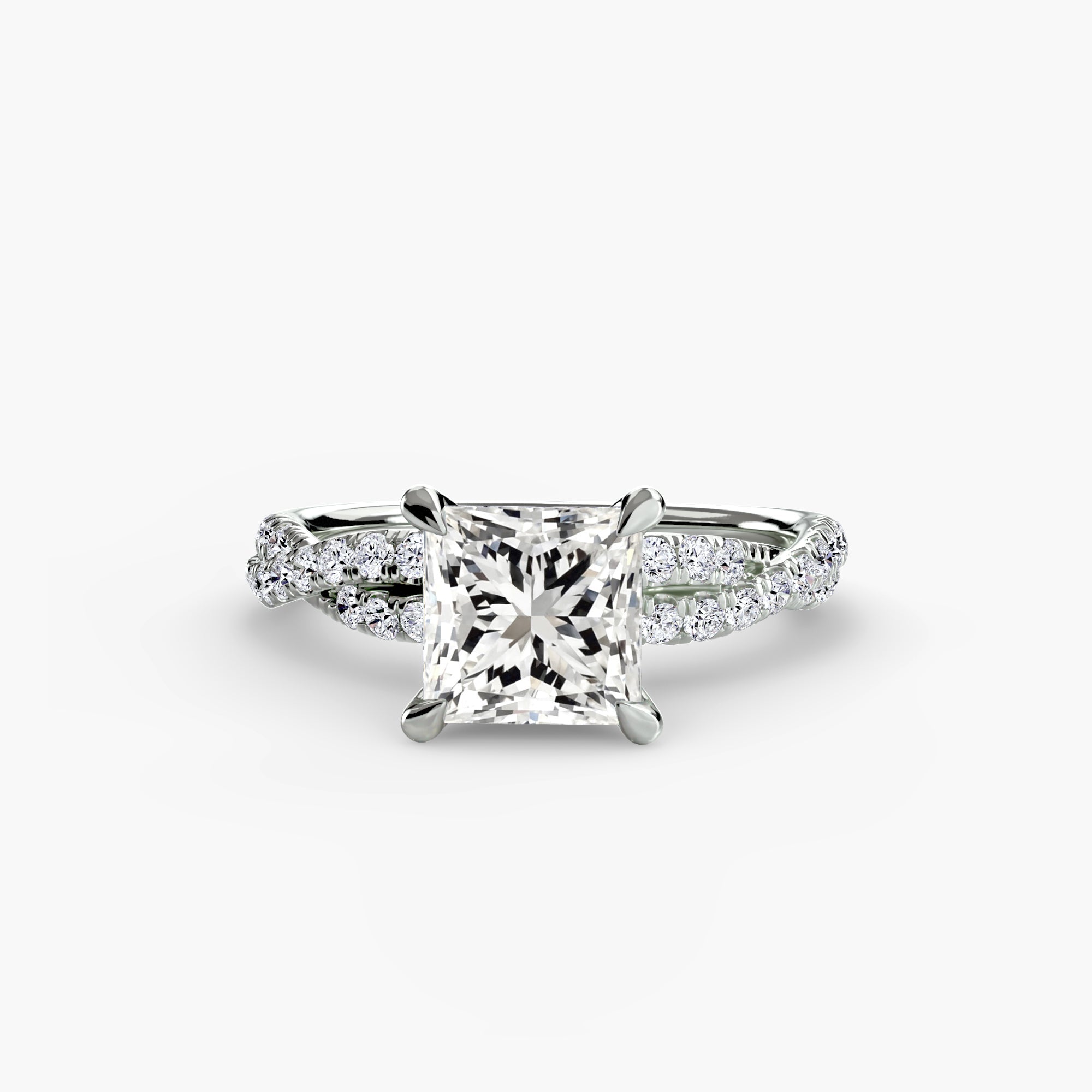 The Twisted Pavé Solitaire - Jewelry by Cleo