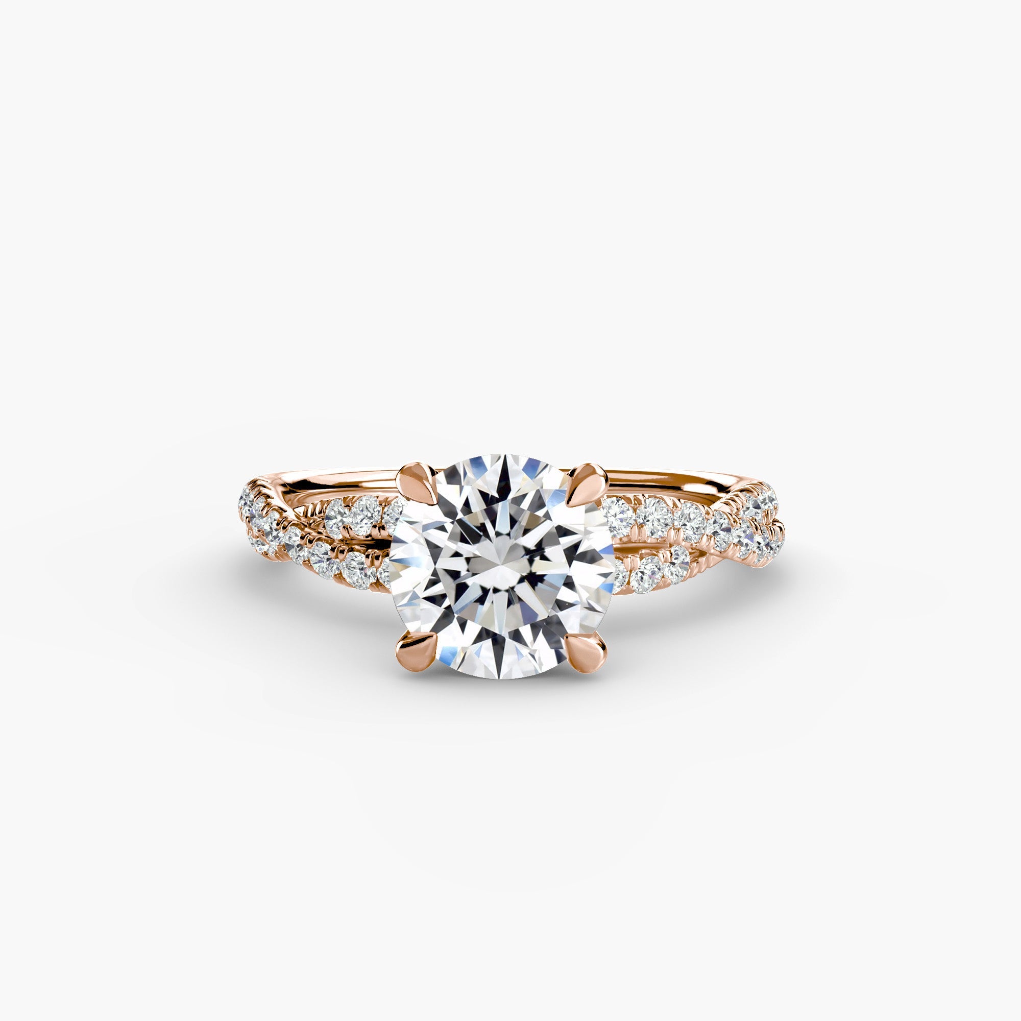 The Twisted Pavé Solitaire - Jewelry by Cleo