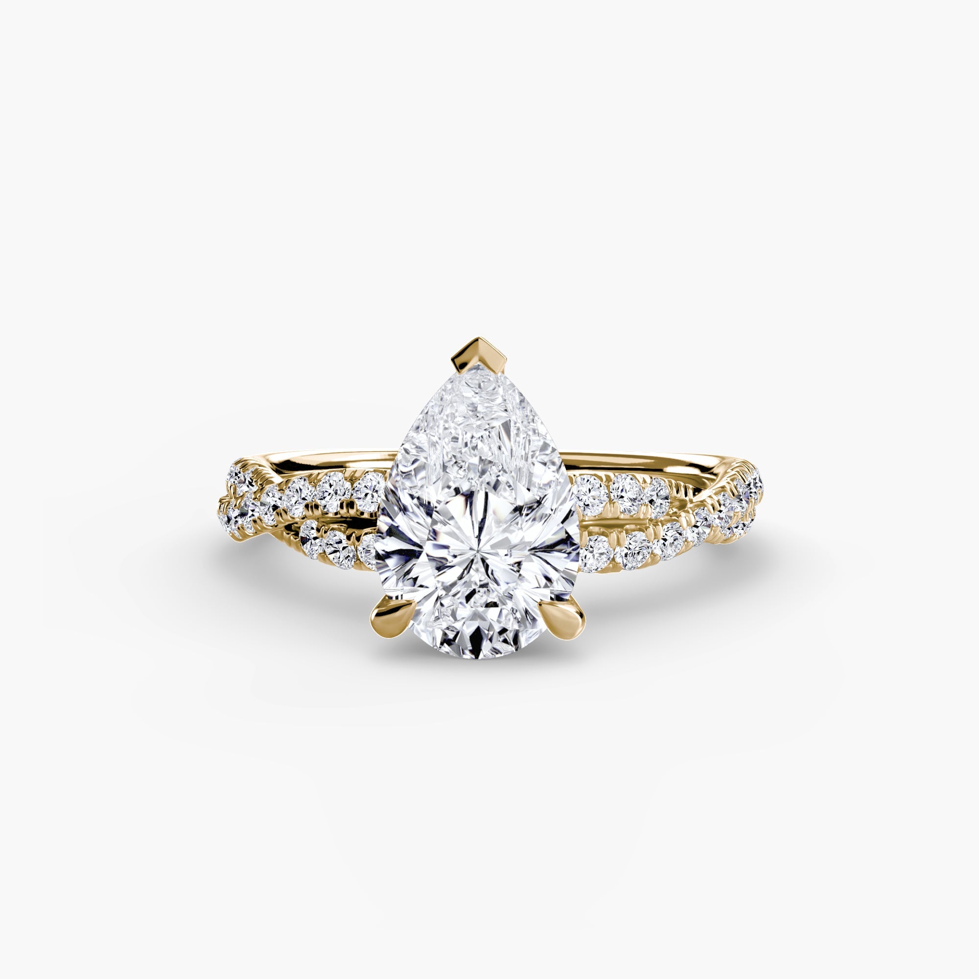 The Twisted Pavé Solitaire - Jewelry by Cleo