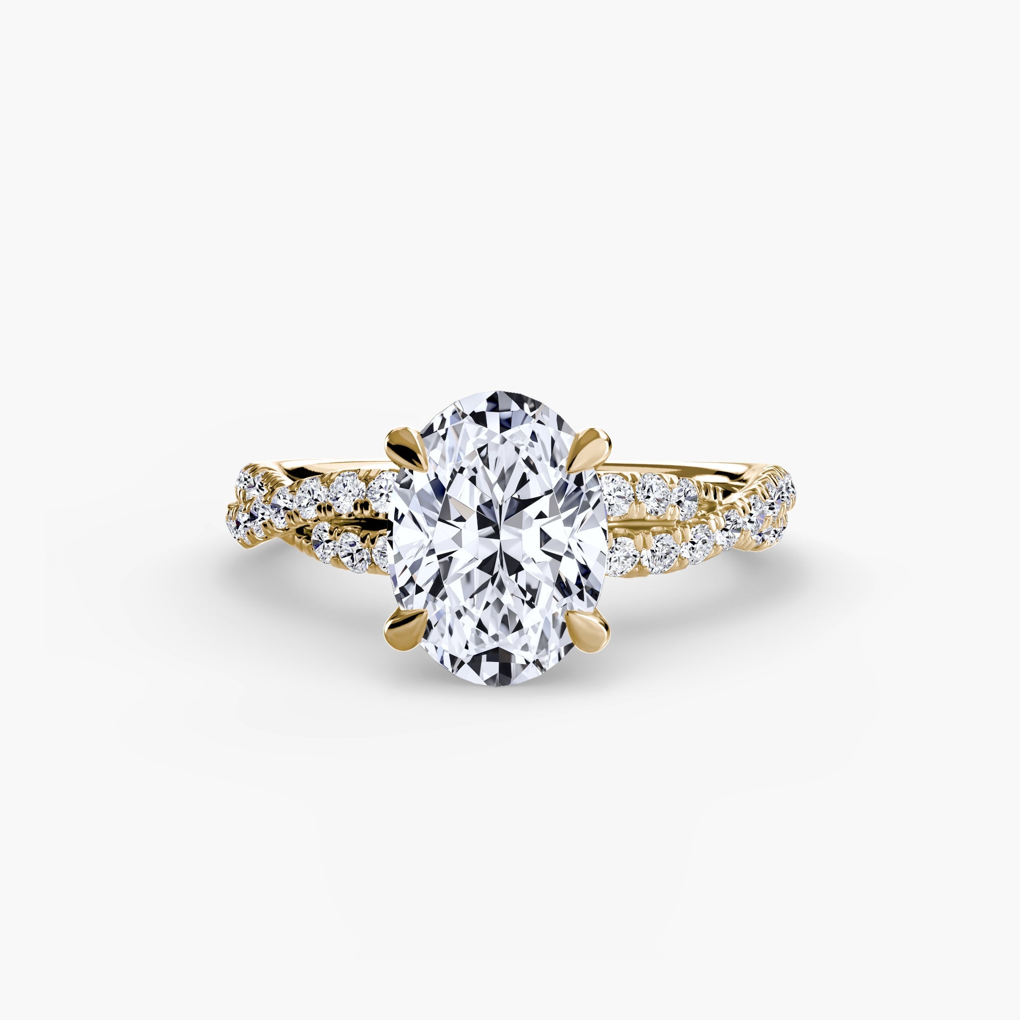 The Twisted Pavé Solitaire - Jewelry by Cleo